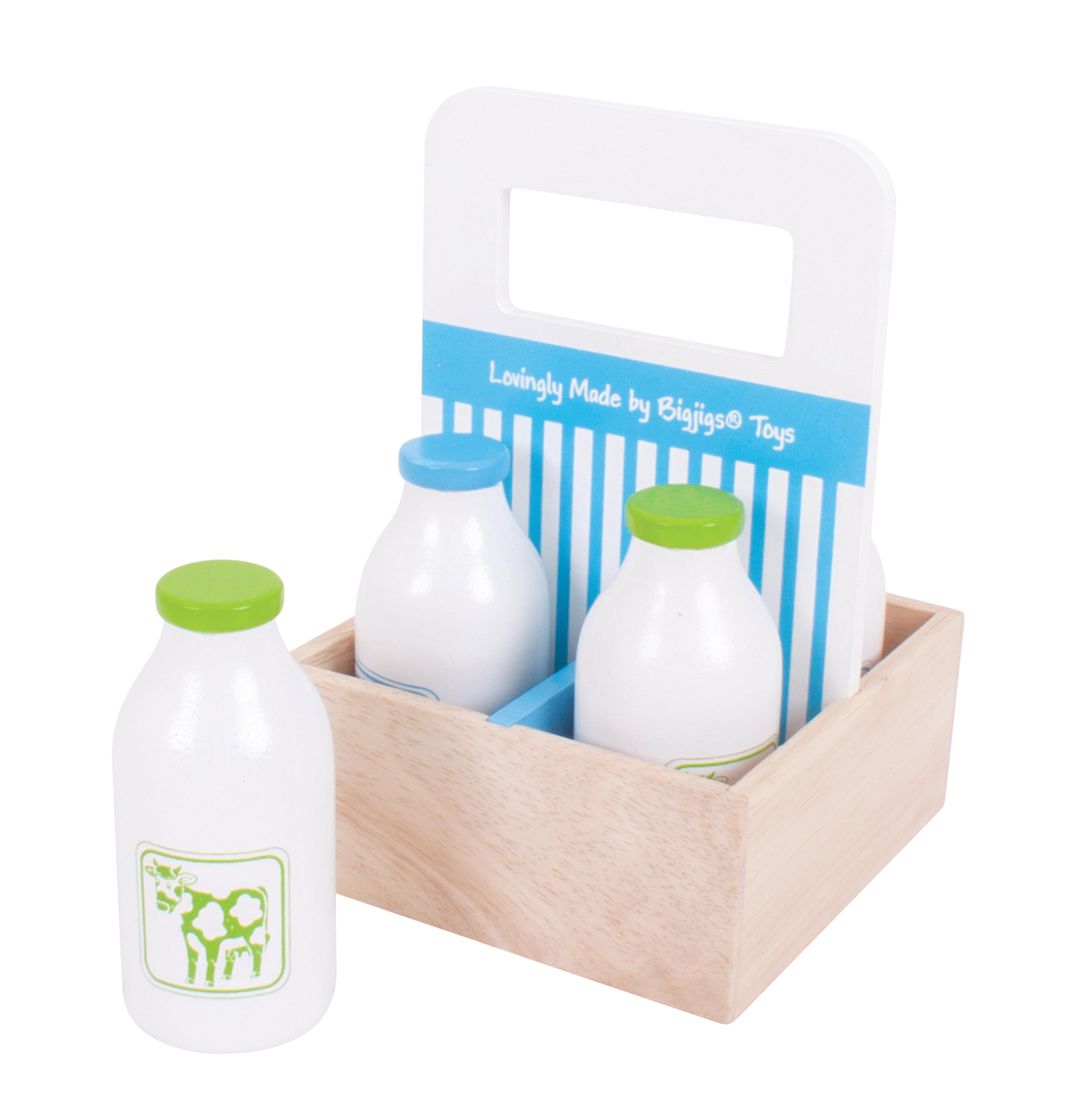 BIGJIGS Toys Wooden Milkman Delivery