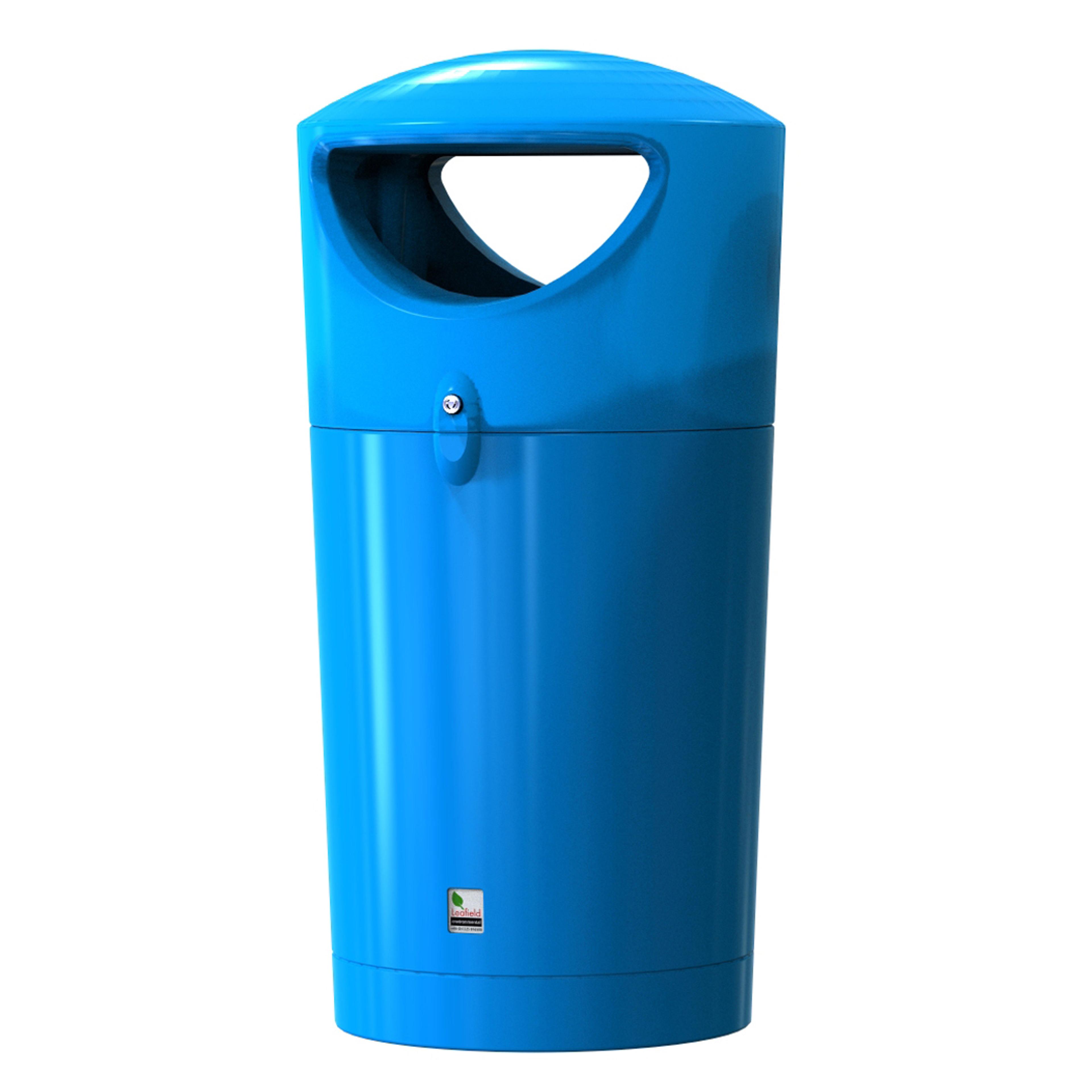 Metro Hooded Litter Bin - Blue
