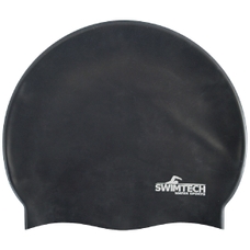 Swimtech Silicone Swim Cap - Black
