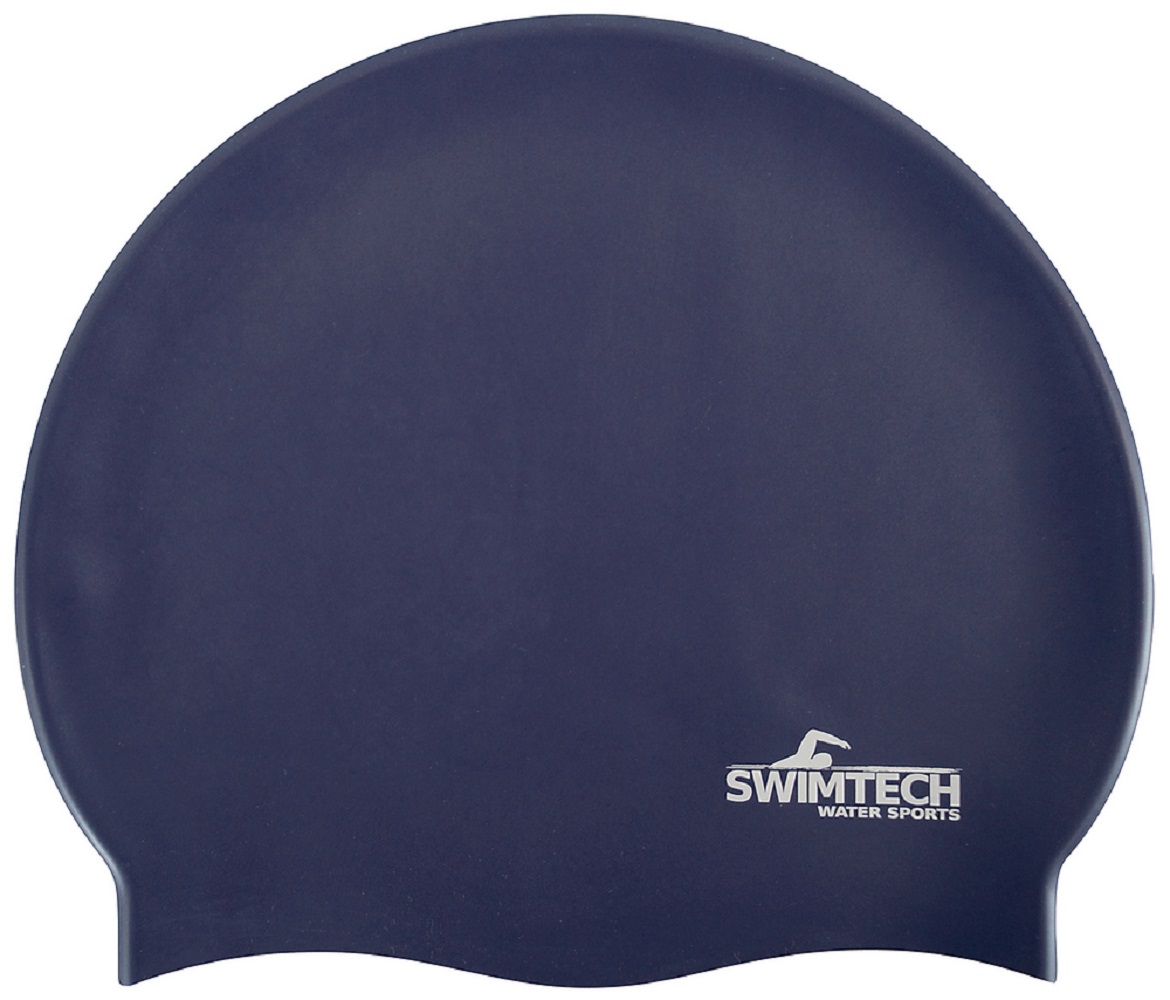 Swimtech Silicone Swim Cap - Navy Blue