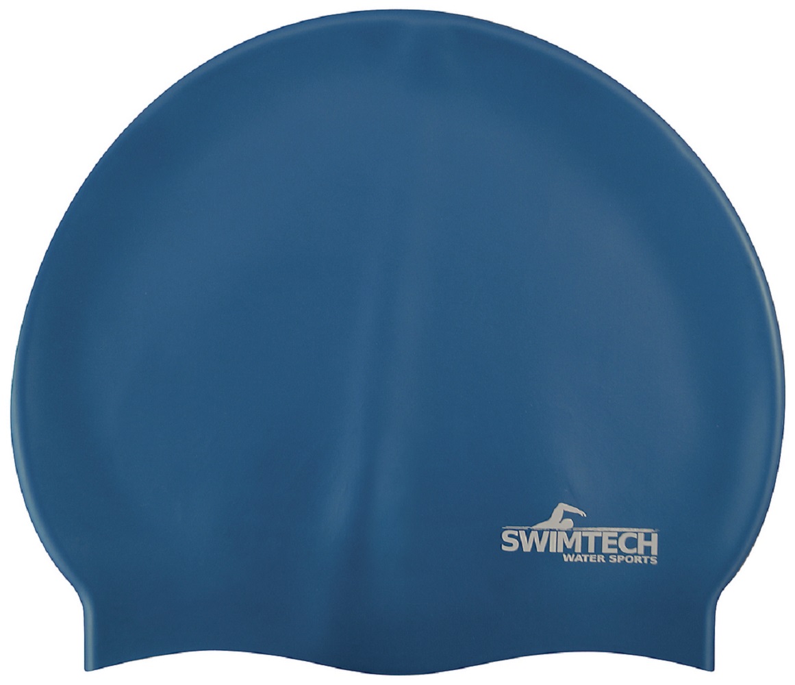 Swimtech Silicone Swim Cap - Blue