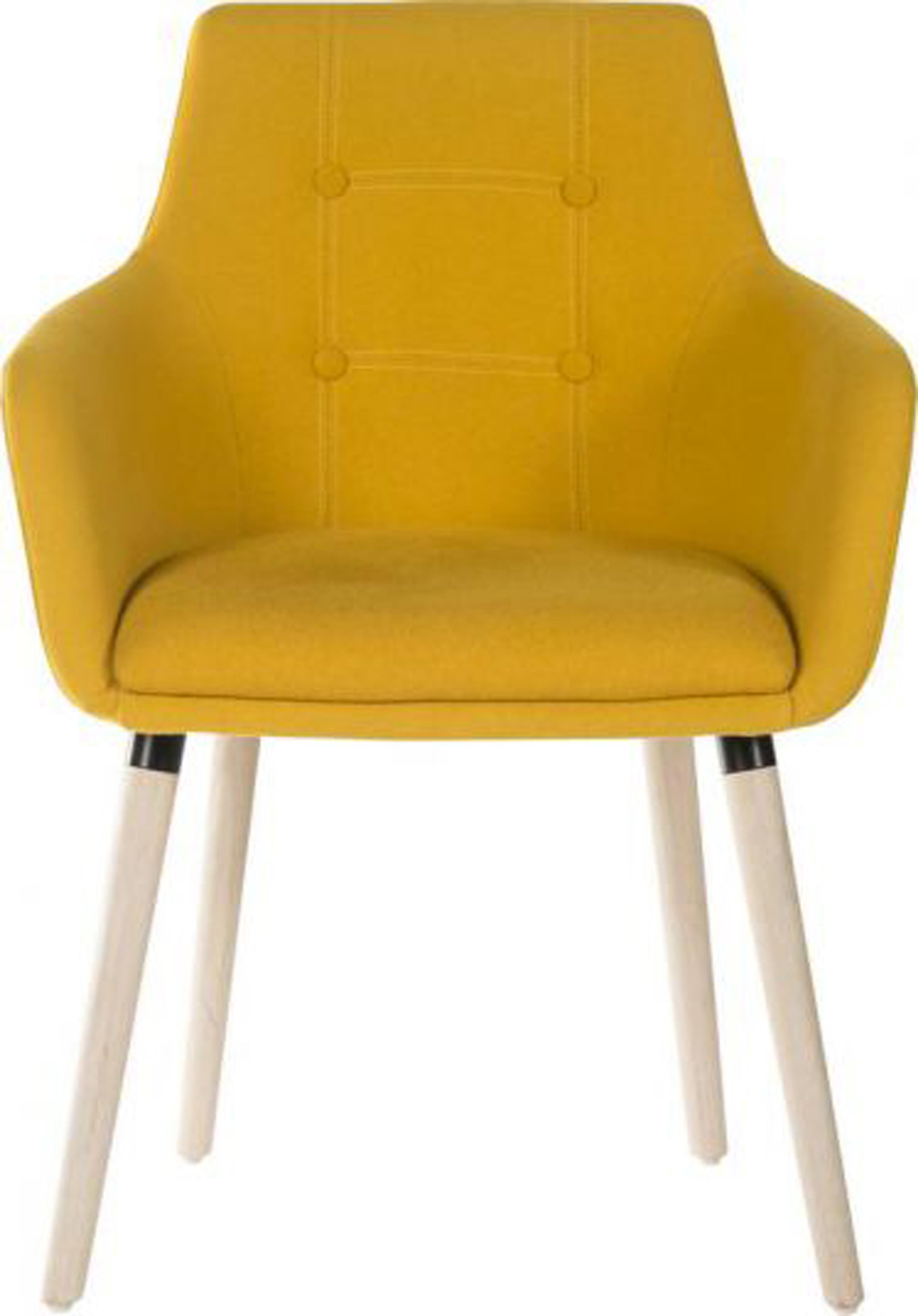Upholstered Reception Chair - Yellow