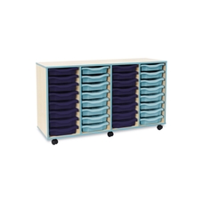  Jewel Tray Storage Unit with 32 shallow Trays - Blue