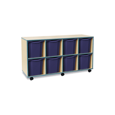 Jewel Tray Storage Unit with 8 Jumbo Trays - Blue