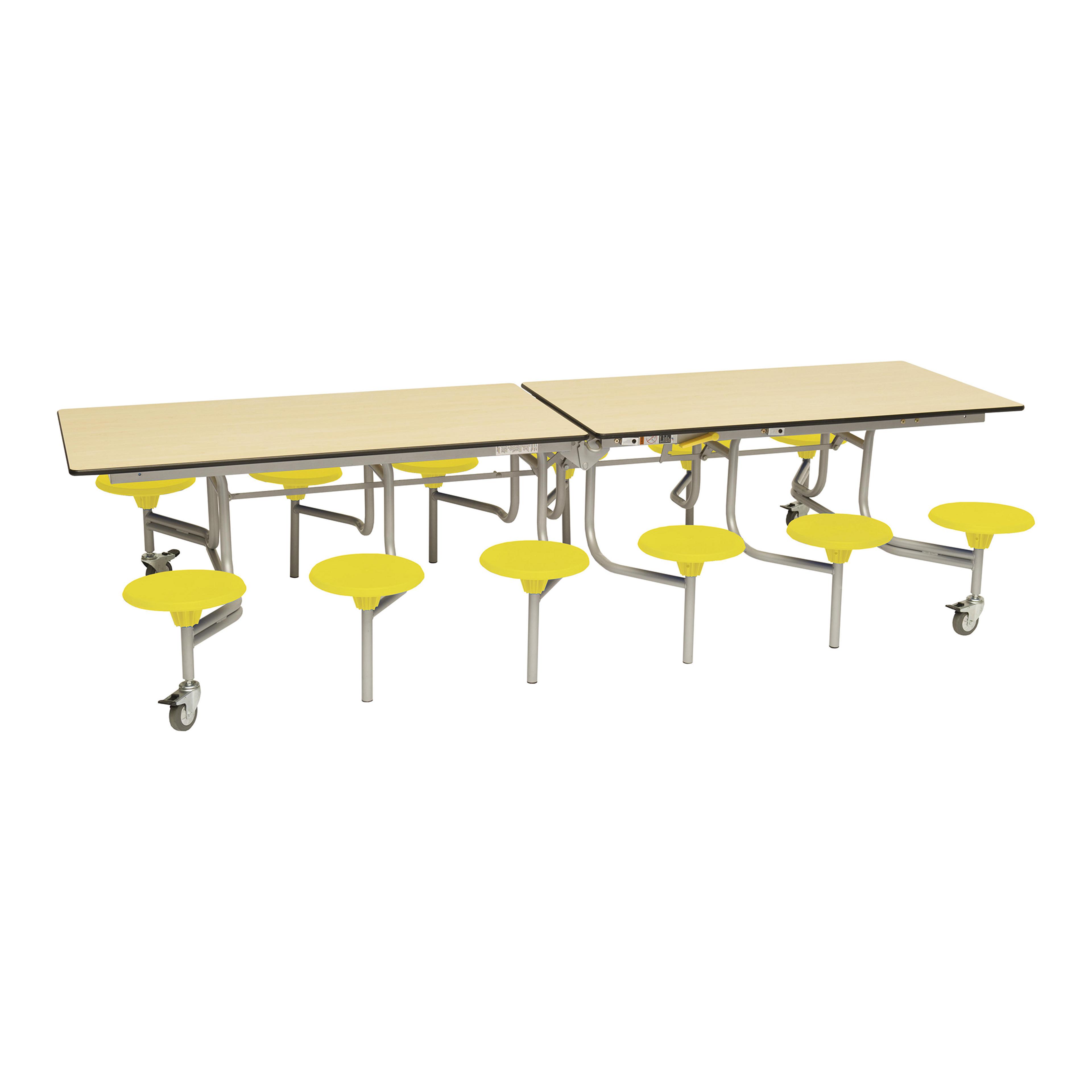 Primary Rectangular 12 Seater Tables - Yellow - Maple