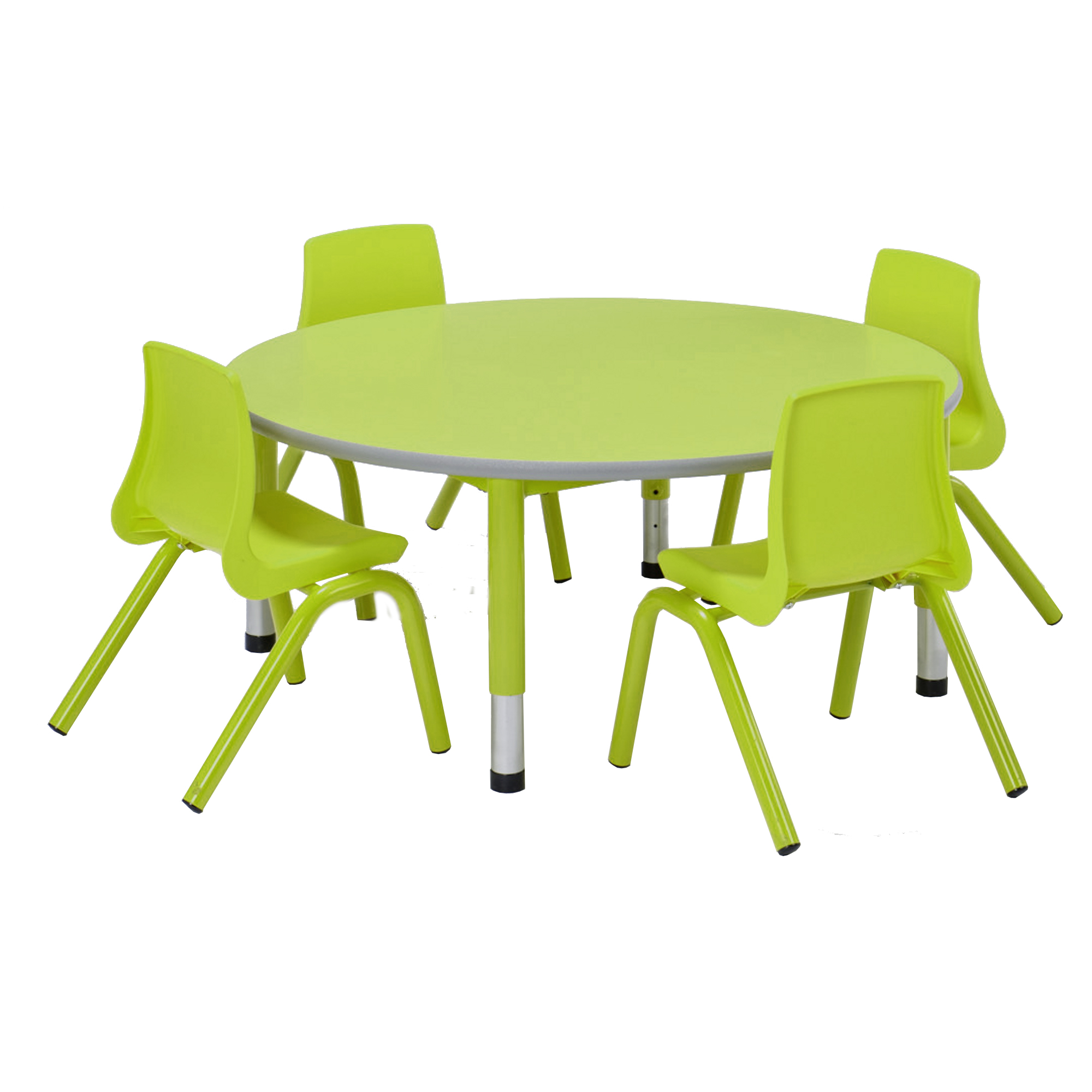 Harlequin Circular Bundle 4 Chairs Preschool Tangy Lime