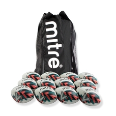 Mitre Squad Match Rugby Ball - Size 4 - Pack of 12 with Bag