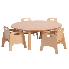 Millhouse Circular Table & 4 Sturdy Chairs