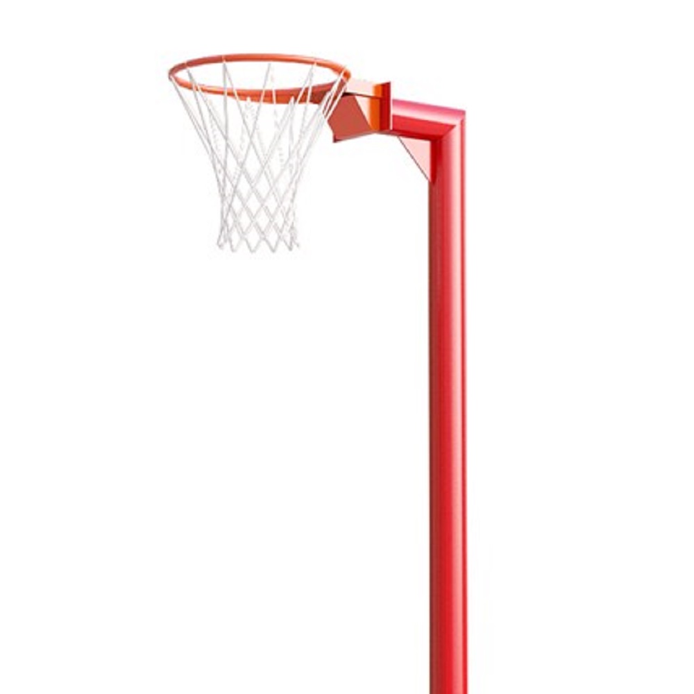 Single Netball Post and Ring - Red 3.05