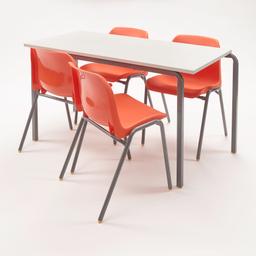 Classmates Contemporary 15 Tables & 30 Chairs Pack - 1100 x 550mm - 4-6 Years - Flame