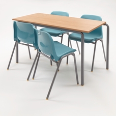 Classmates Contemporary 4 Beech Tables & 8 Chairs Pack - 120 x 60cm
