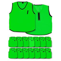 Numbered Training Bibs - Green - Youths - Pack of 15