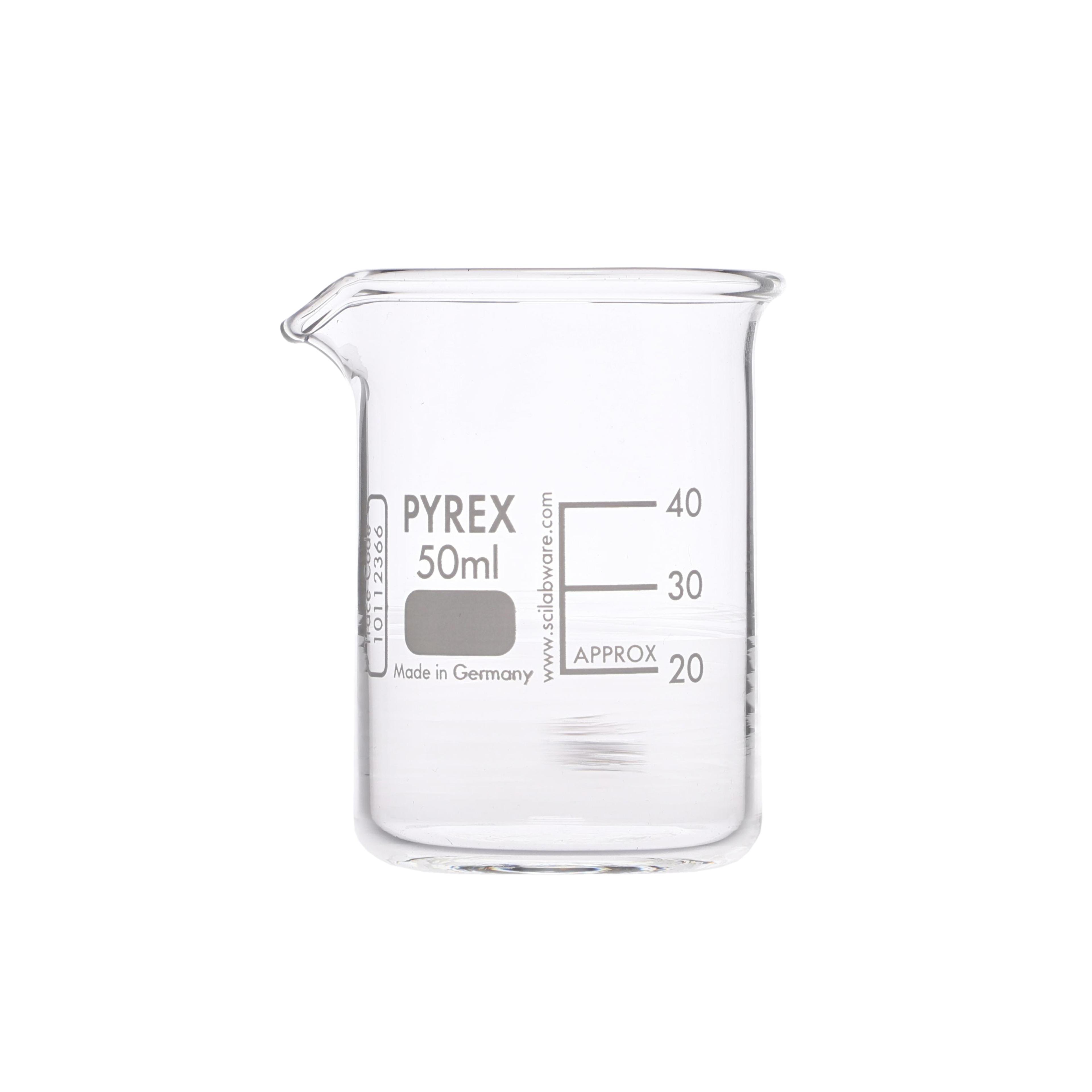 Pyrex® Glass Beaker, Squat Form - 50ml - Pack of 10