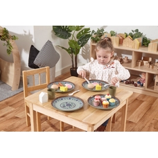 BIGJIGS Toys Role Play Wooden Table and Chairs Set