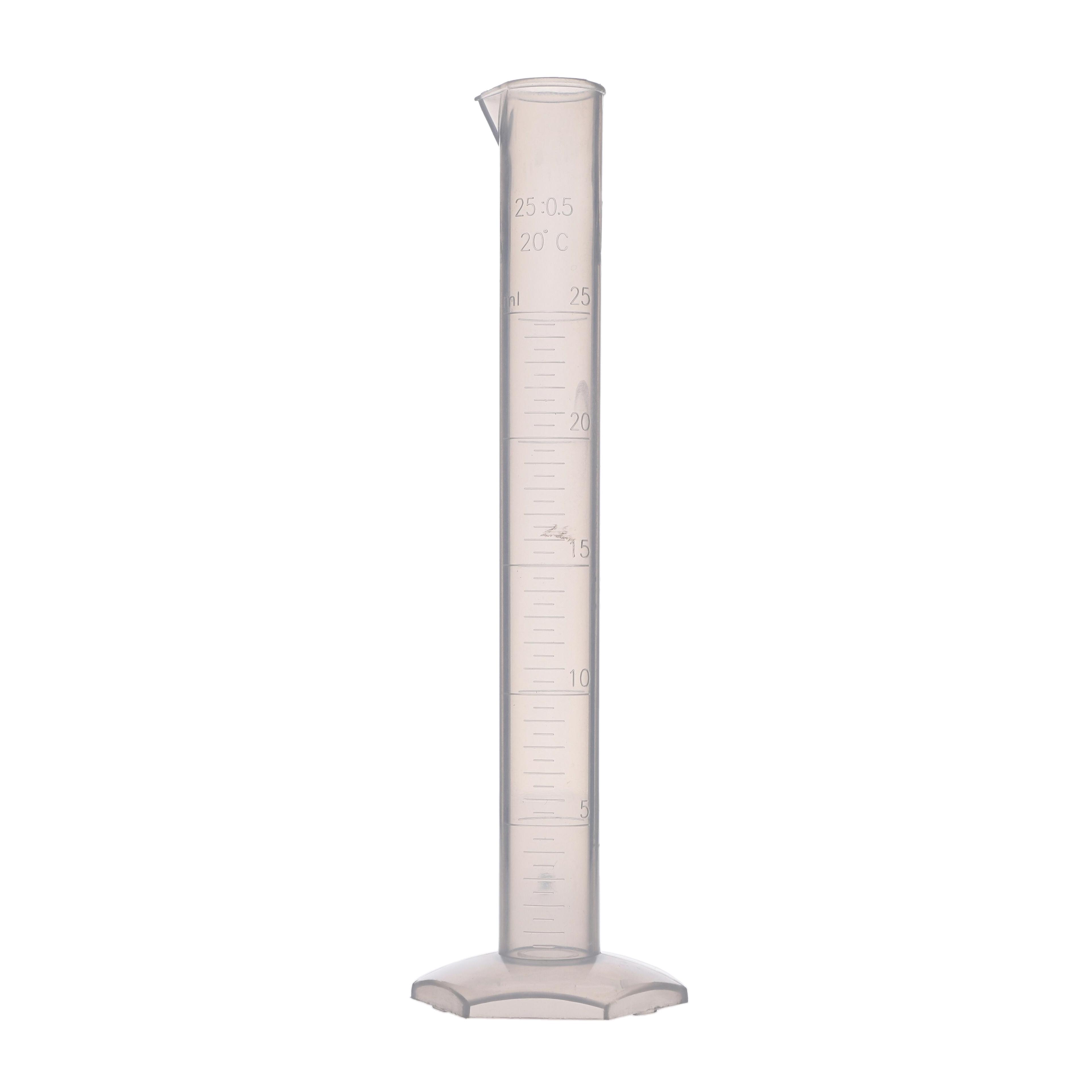 Measuring Cylinder, Polypropylene - 25ml - Pack of 12
