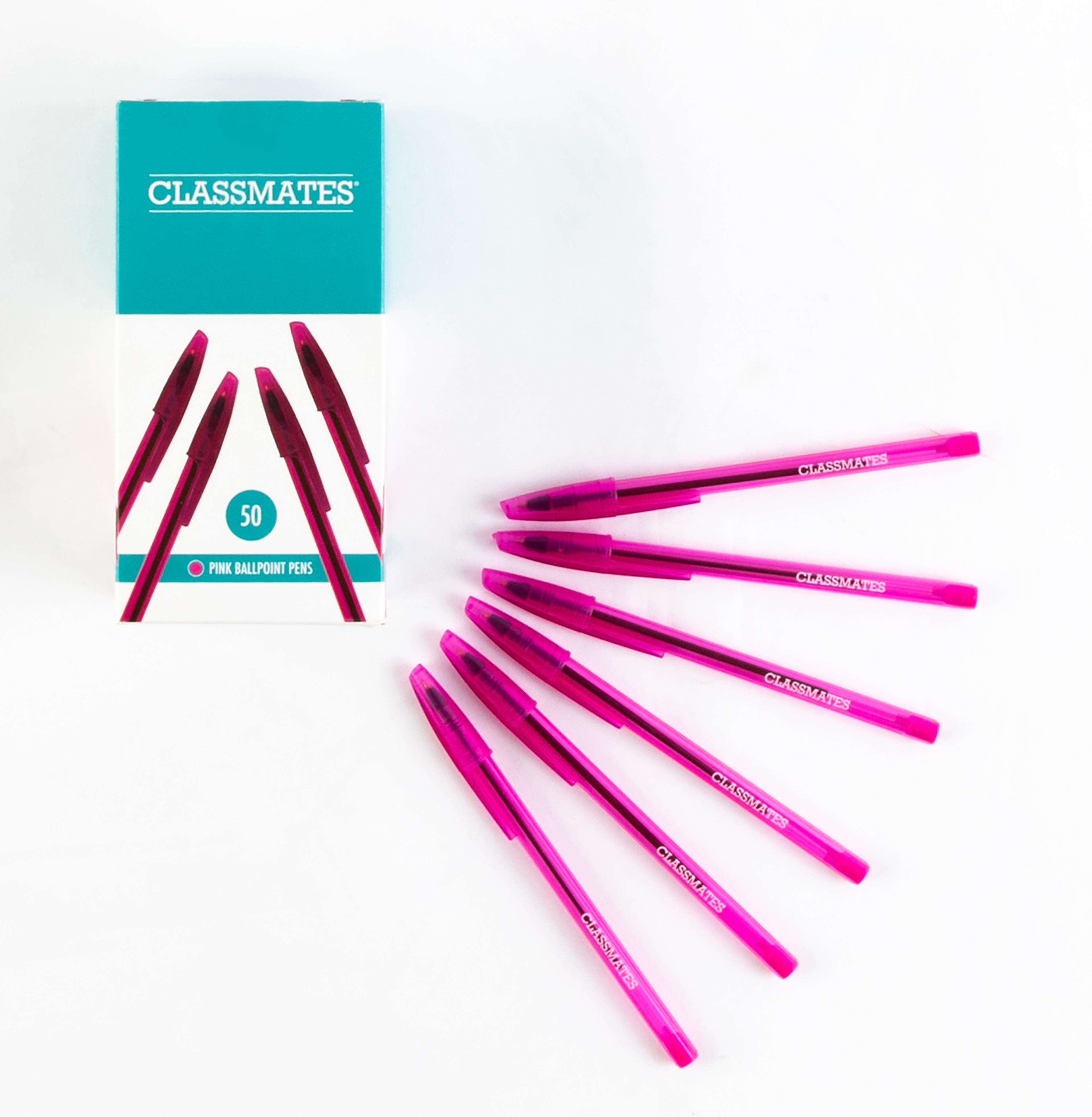 Classmates Ballpoint Pen - Pack of 50 - Pink