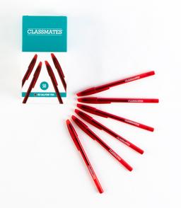 Classmates Ballpoint Pen - Pack of 50 - Red