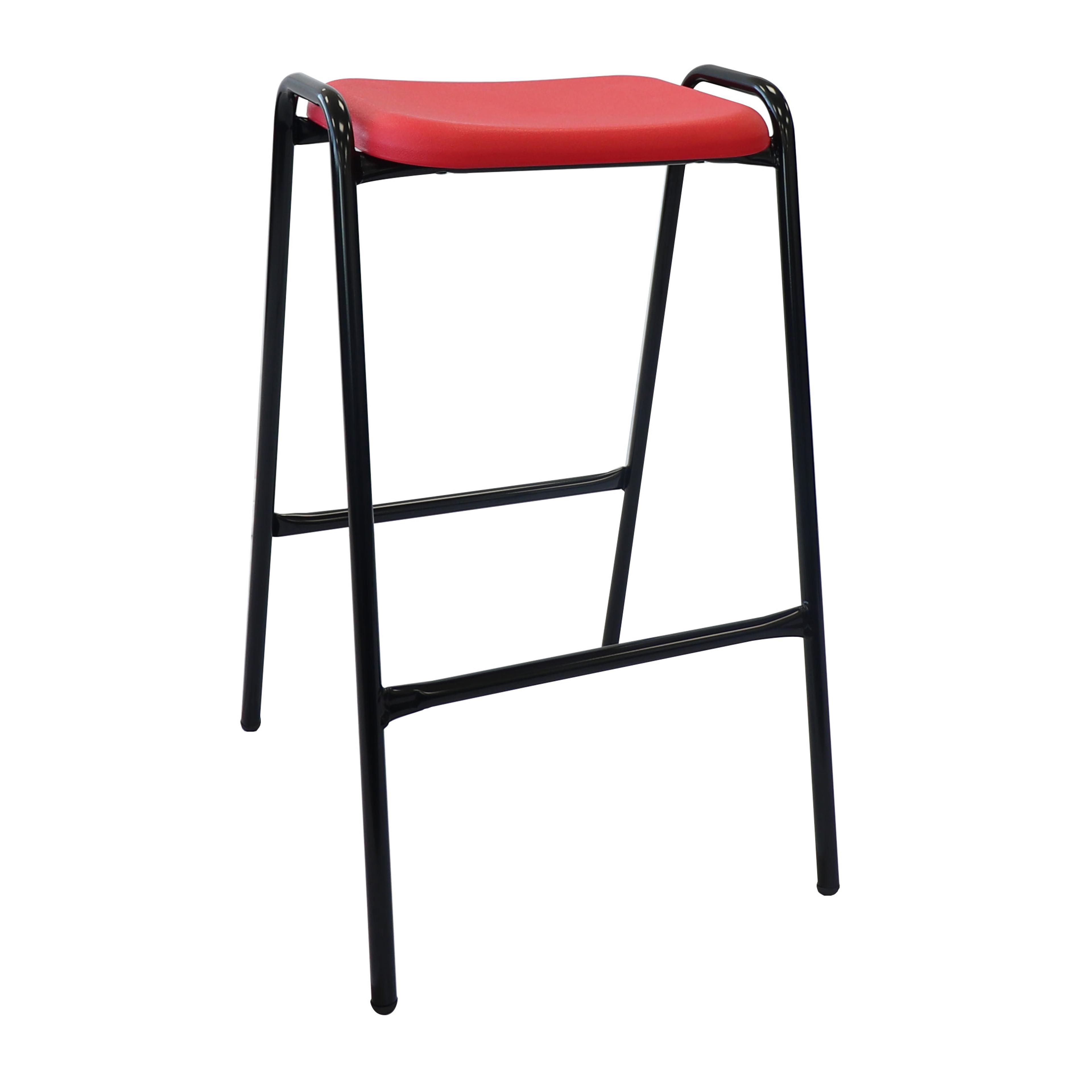 Stacking Classroom Stools - Red - 610mm