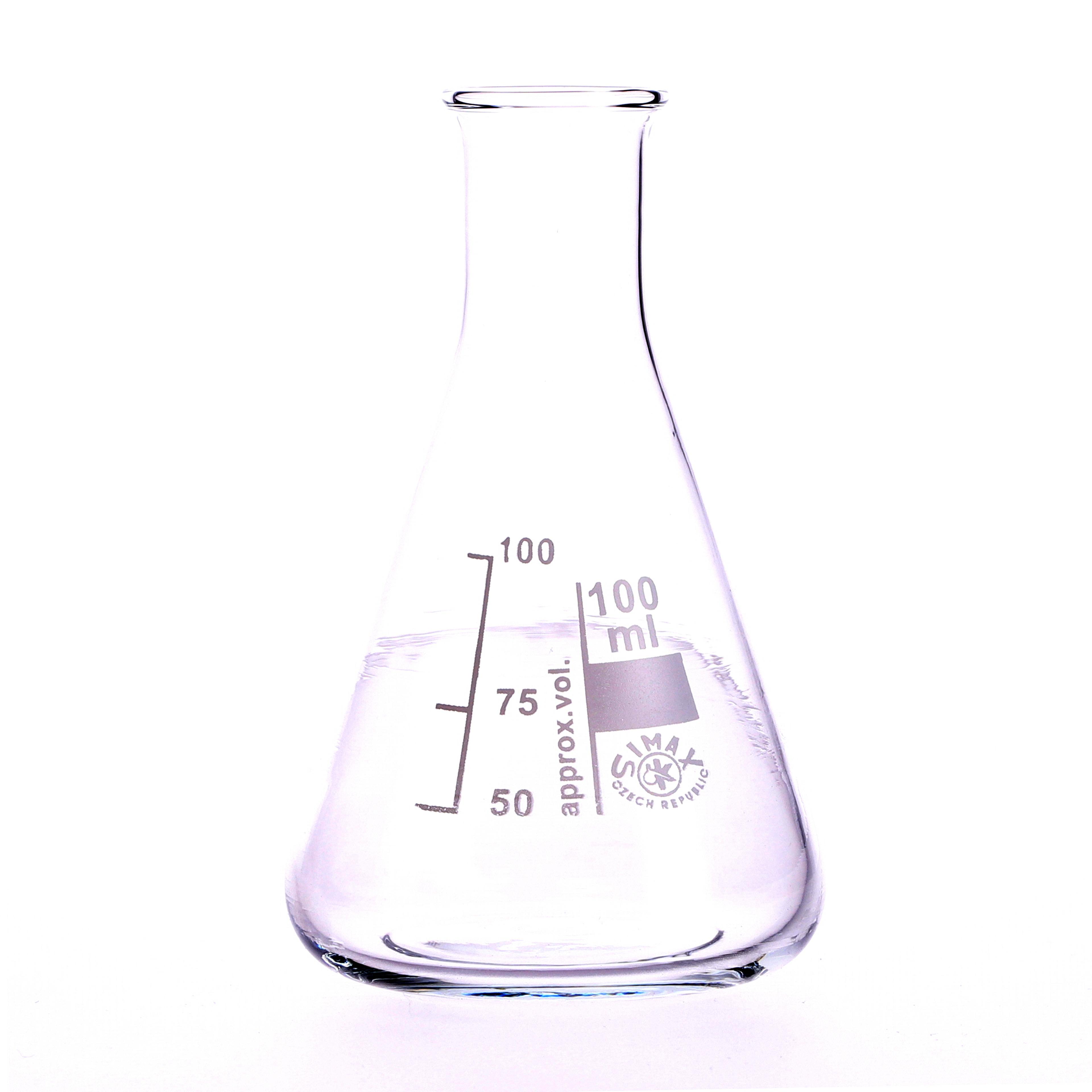 Simax® Narrow Mouth Conical Flask - Pack of 10 - 100ml