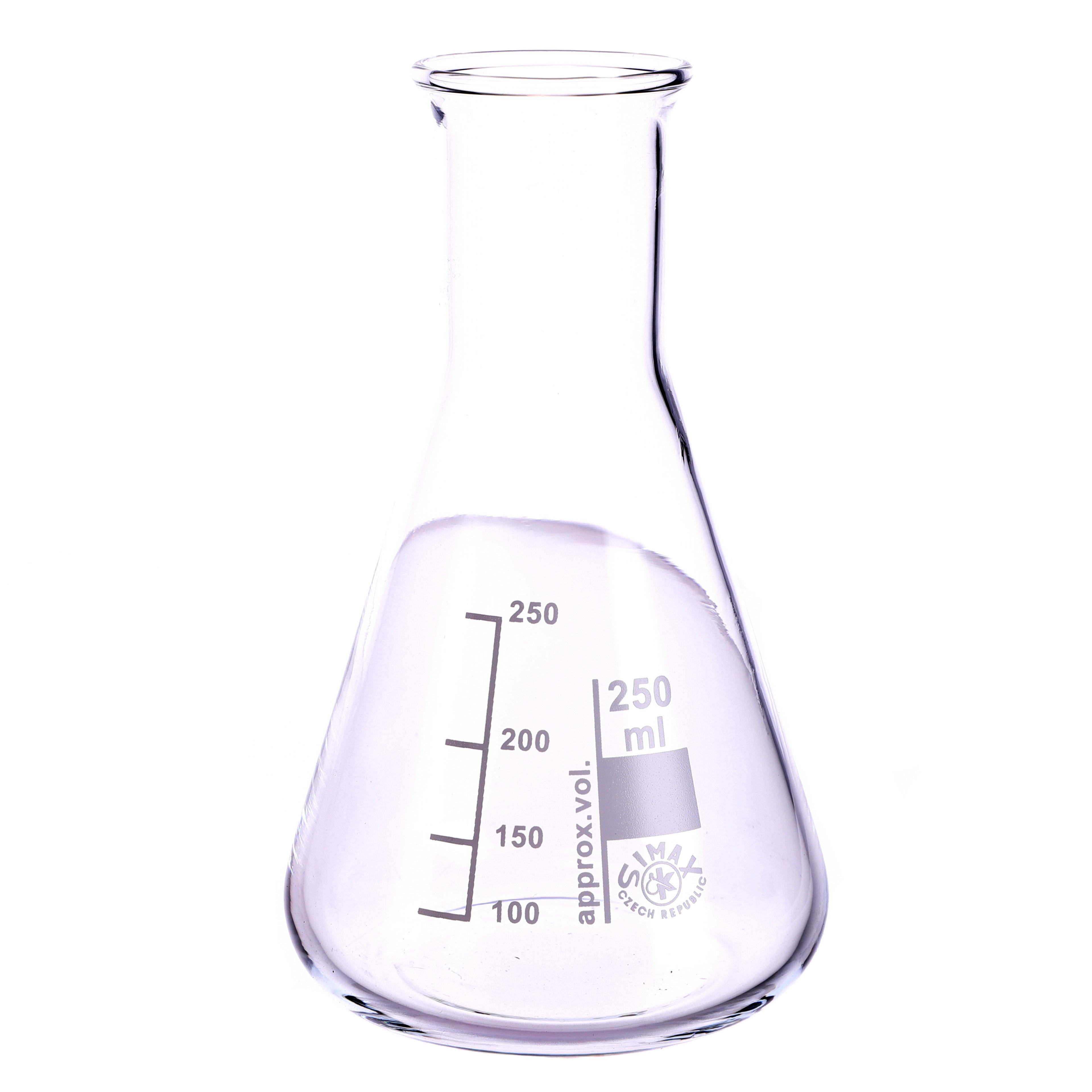 Simax® Narrow Mouth Conical Flask - Pack of 10 - 250ml