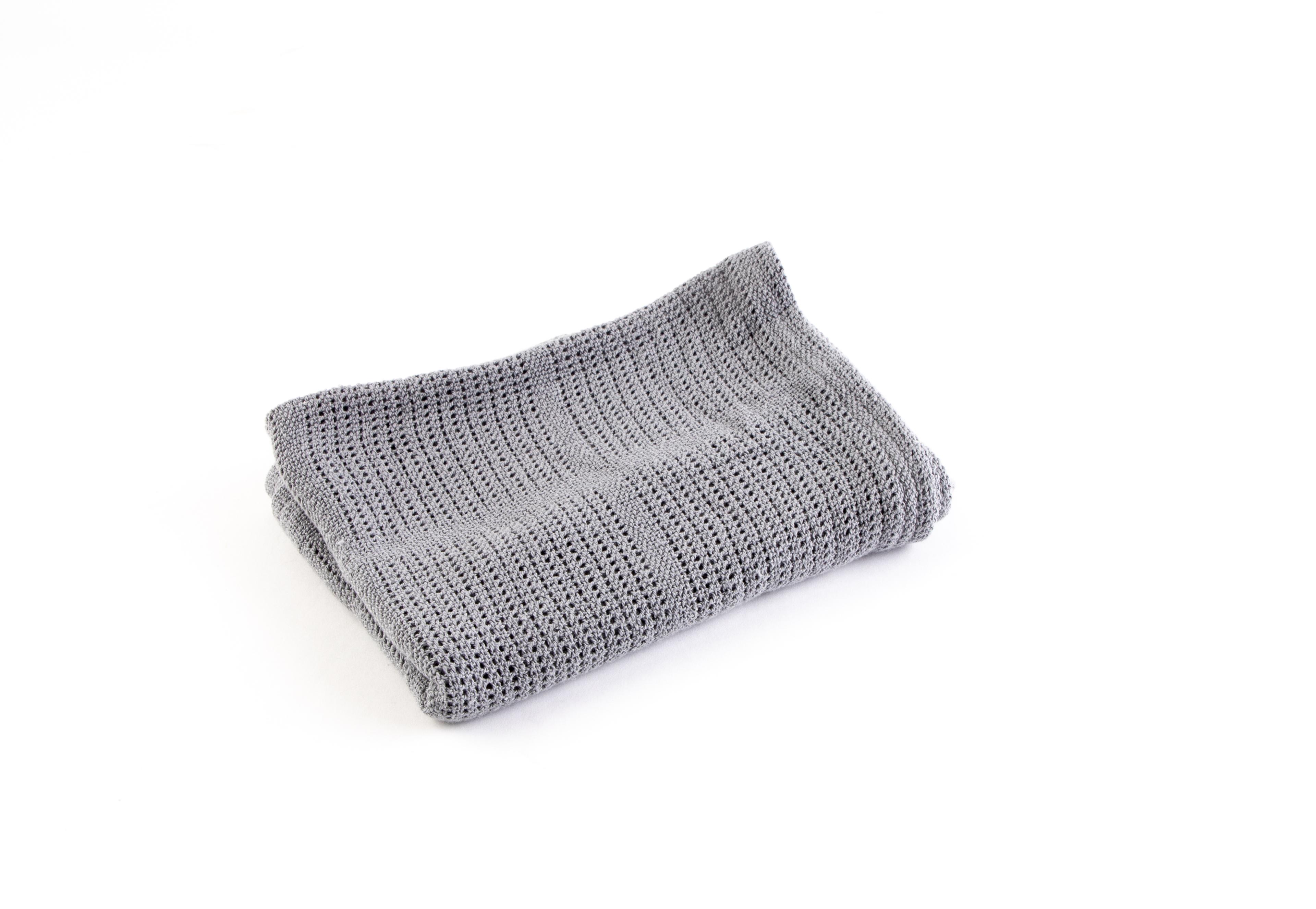 Cotton Cellular Blanket - Grey