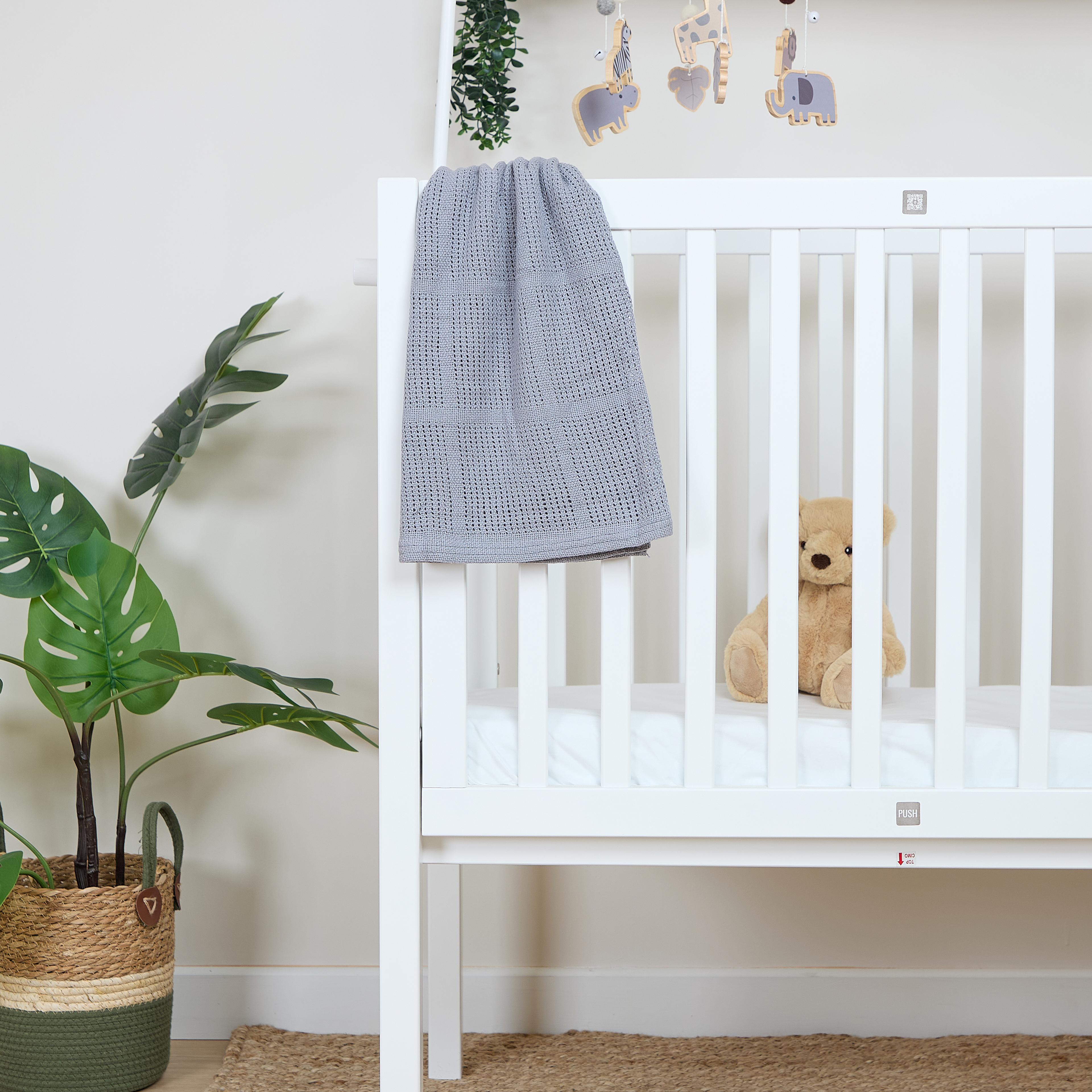 Cotton Cellular Blanket - Grey