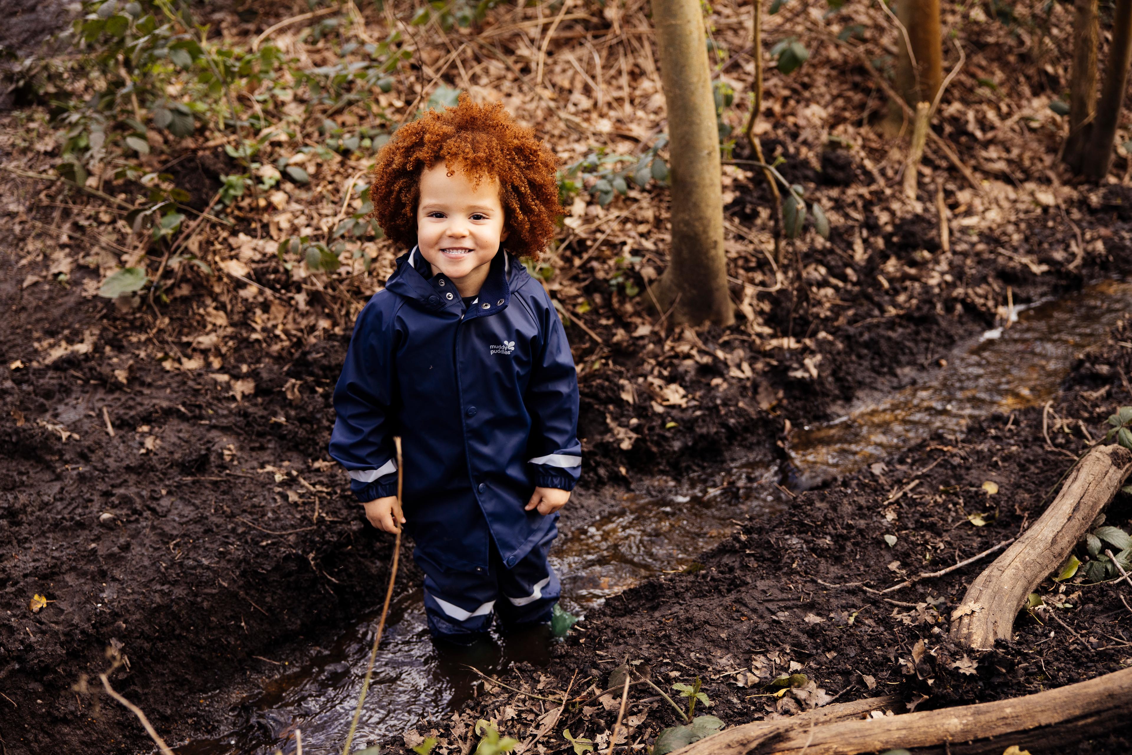 Muddy Puddles Rainy Day Jacket Recycled Navy - 2-3 Years