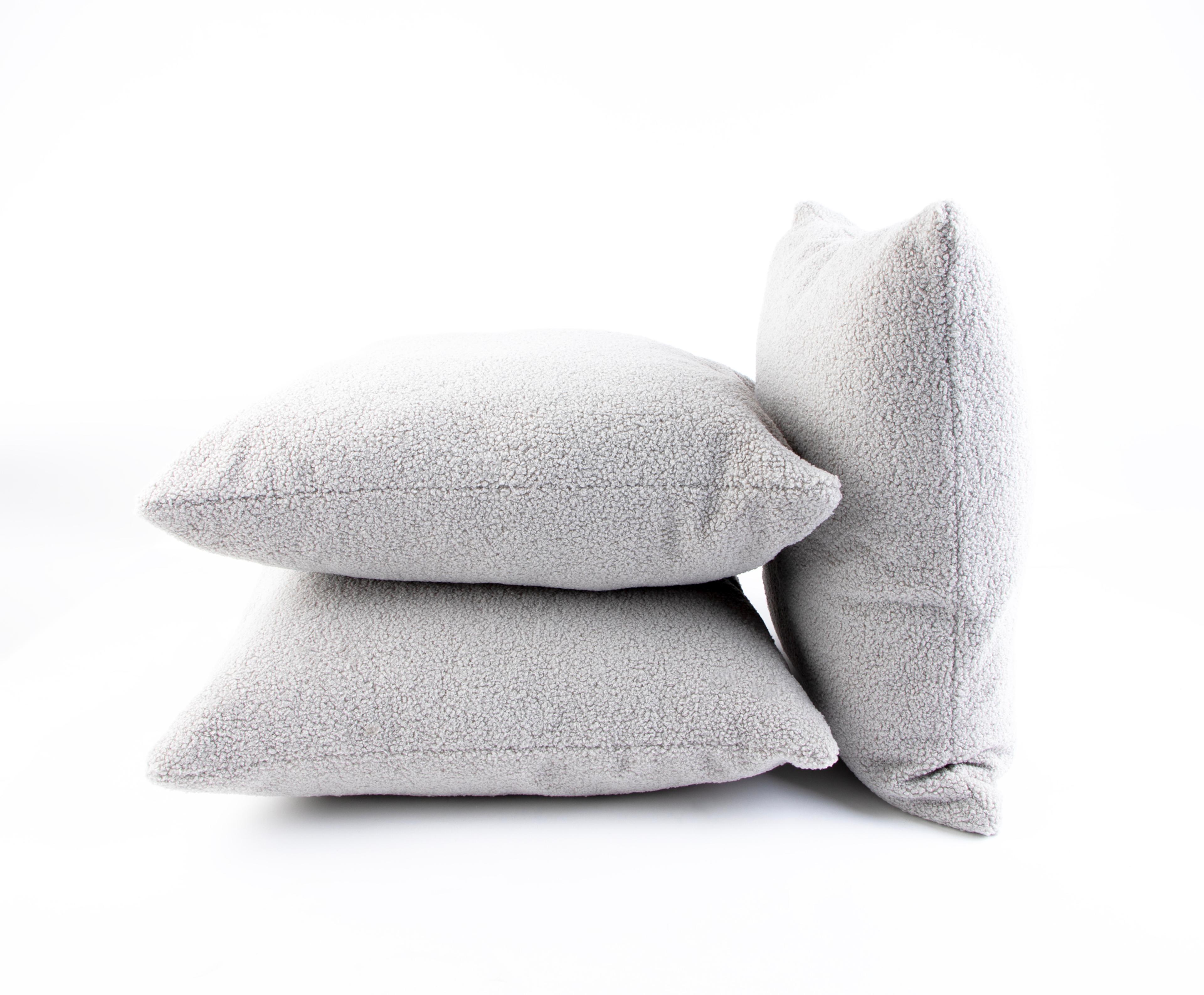Teddy fleece cushions 50x50 3pk - Grey