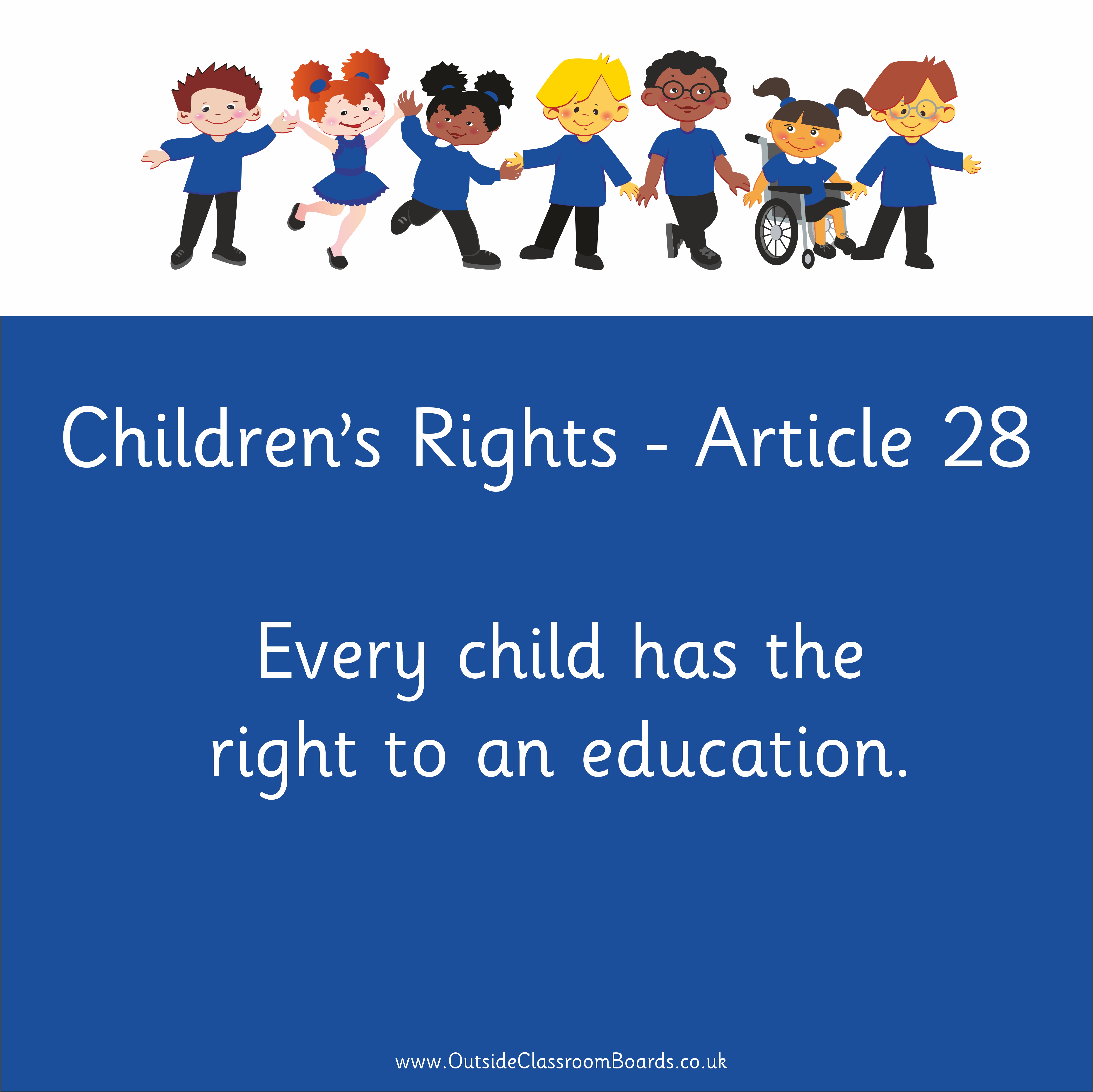 CP053749FA - Children's Rights - Article 28 Indoor and Outdoor Sign ...