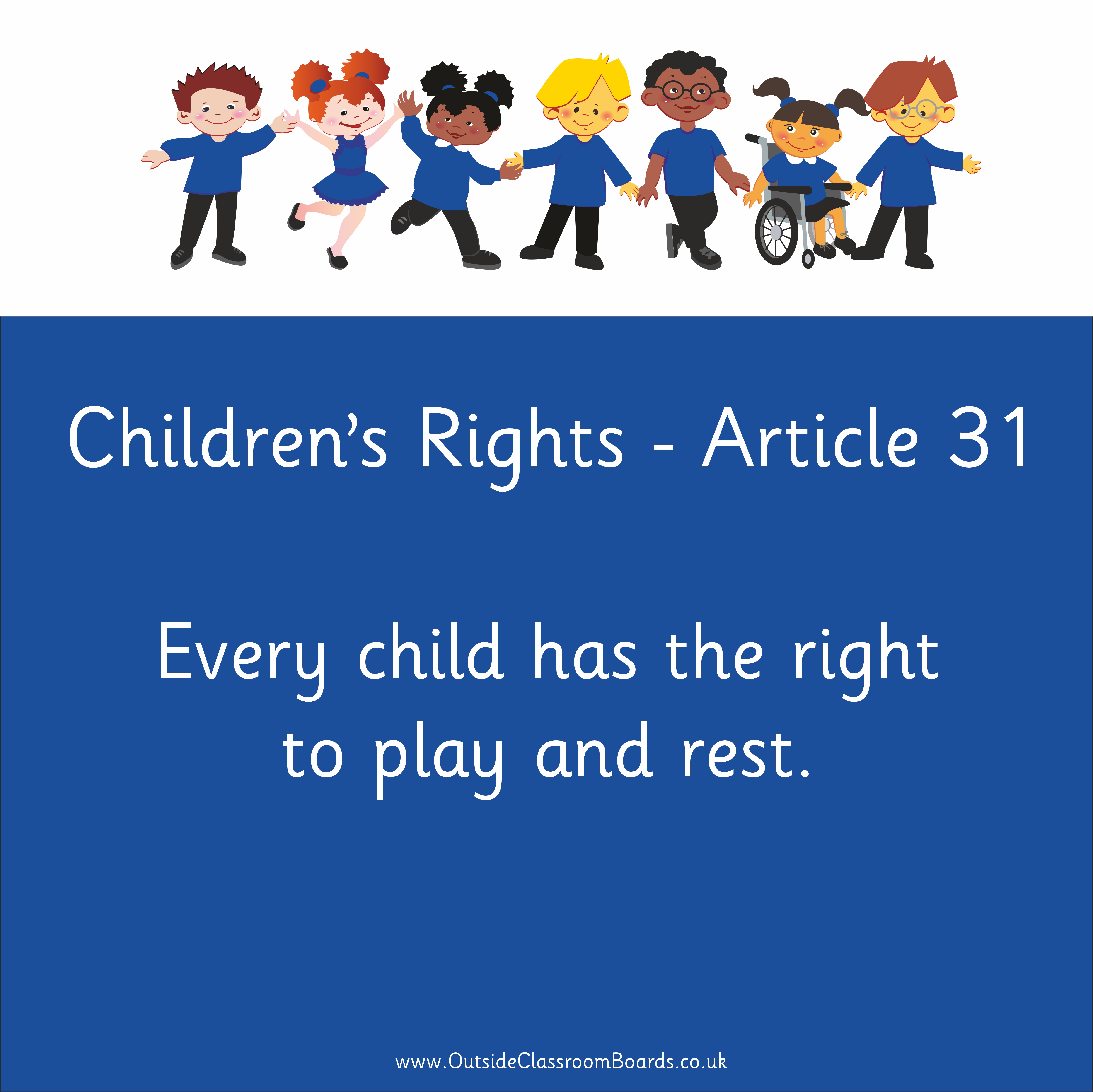 CP053753EA - Children's Rights - Article 31 Indoor and Outdoor Sign ...