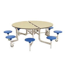 SPACERIGHT Primary Circular 8-Seater Tables