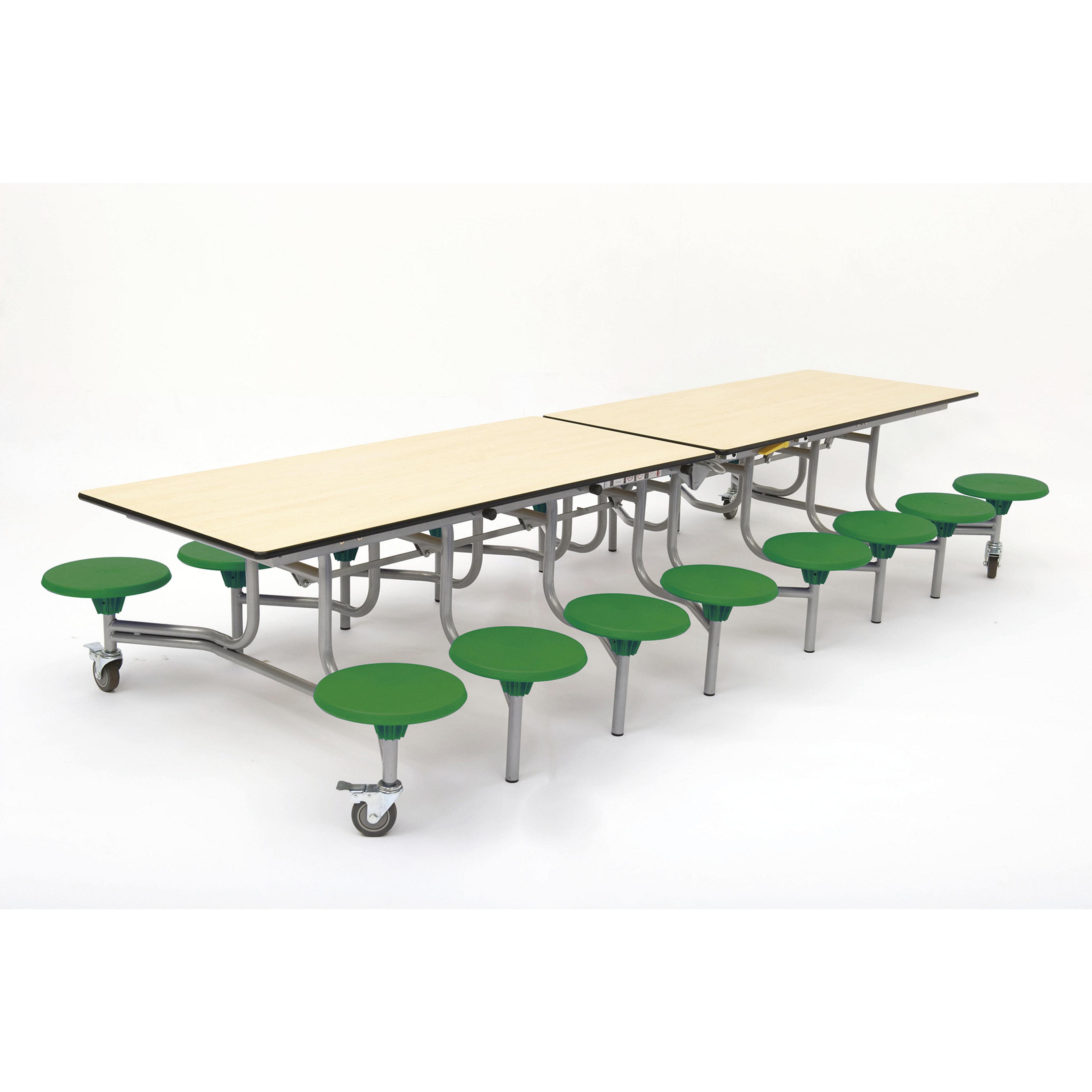 Rectangular 16 Seater Tables - Green - Maple