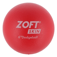 Zoftskin Dodgeball - Red - Size 2 - Pack of 6 with Bag