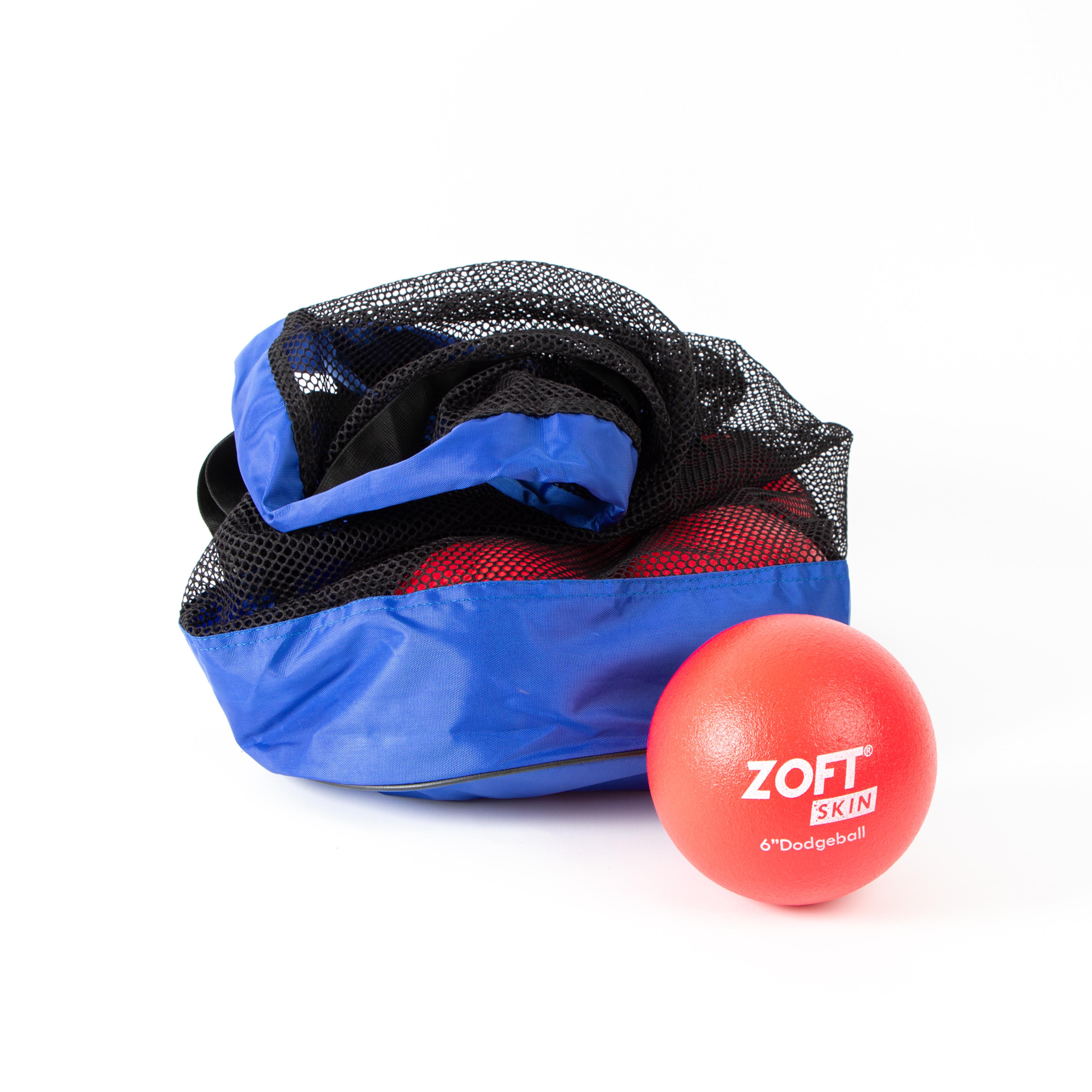Zoftskin Dodgeball - Red - Size 2 - Pack of 6 with Bag