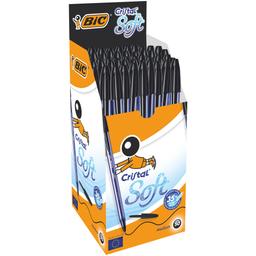 BIC Cristal Soft Medium Ballpoint Pen - 1.2mm Point - Black - Pack of 50