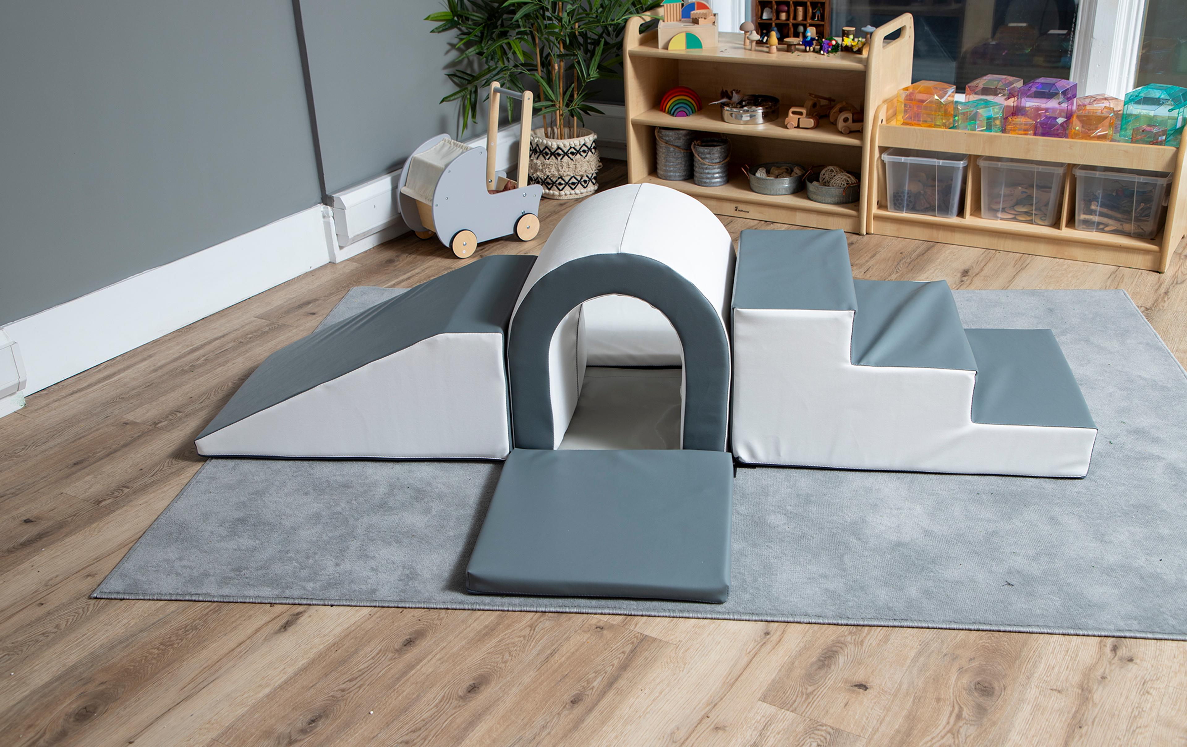 Soft Play Tunnel Set of 5 from Hope Education - Grey/White