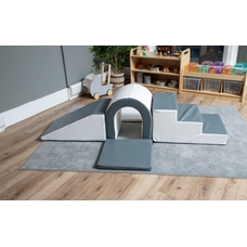 Soft Play Tunnel Set of 5 from Hope Education - Grey/White