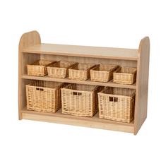 Maplescape unit with baskets and mirror back - Maple  - 600mm