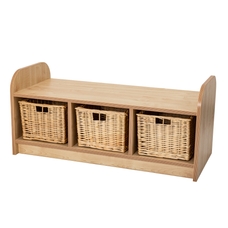 Maplescape Low Storage Bench with Baskets from Hope Education