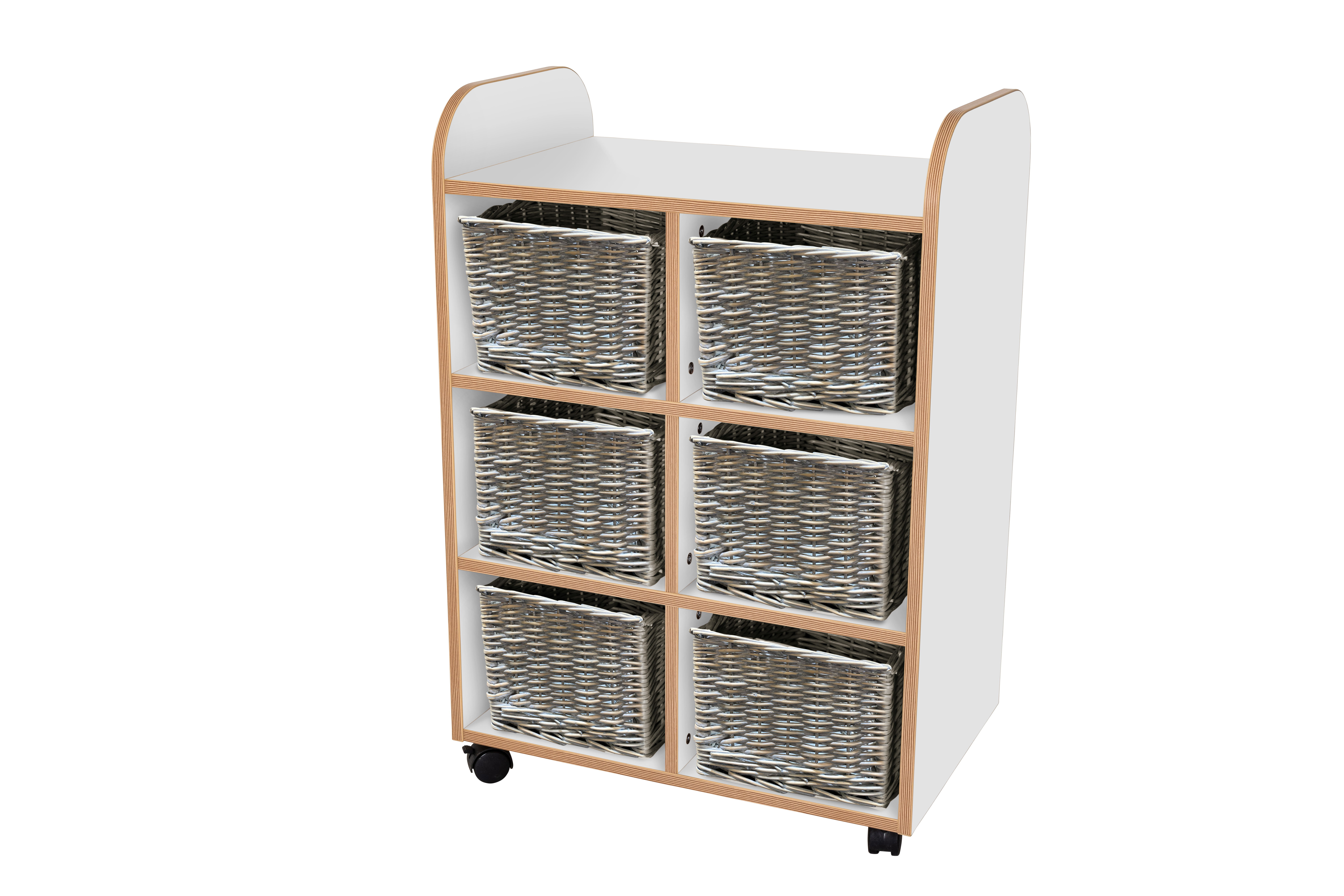 Maplescape 6 tall storage unit with mirr