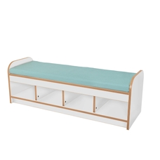Maplescape low open play unit with bench - Grey