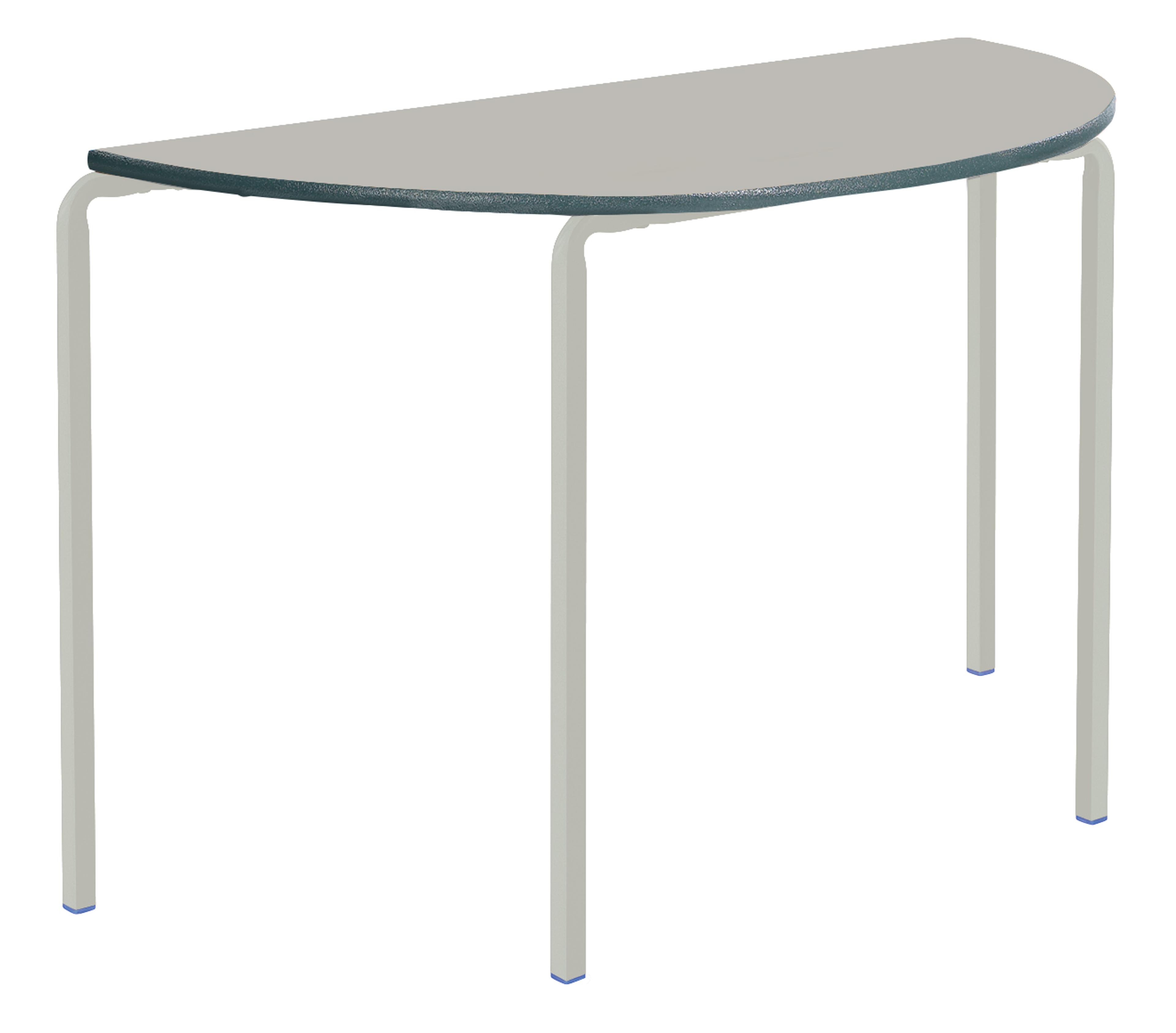 Classmates Semi-Circular PU Edge Crushed Bent Table 11-14 Years - Slate Grey