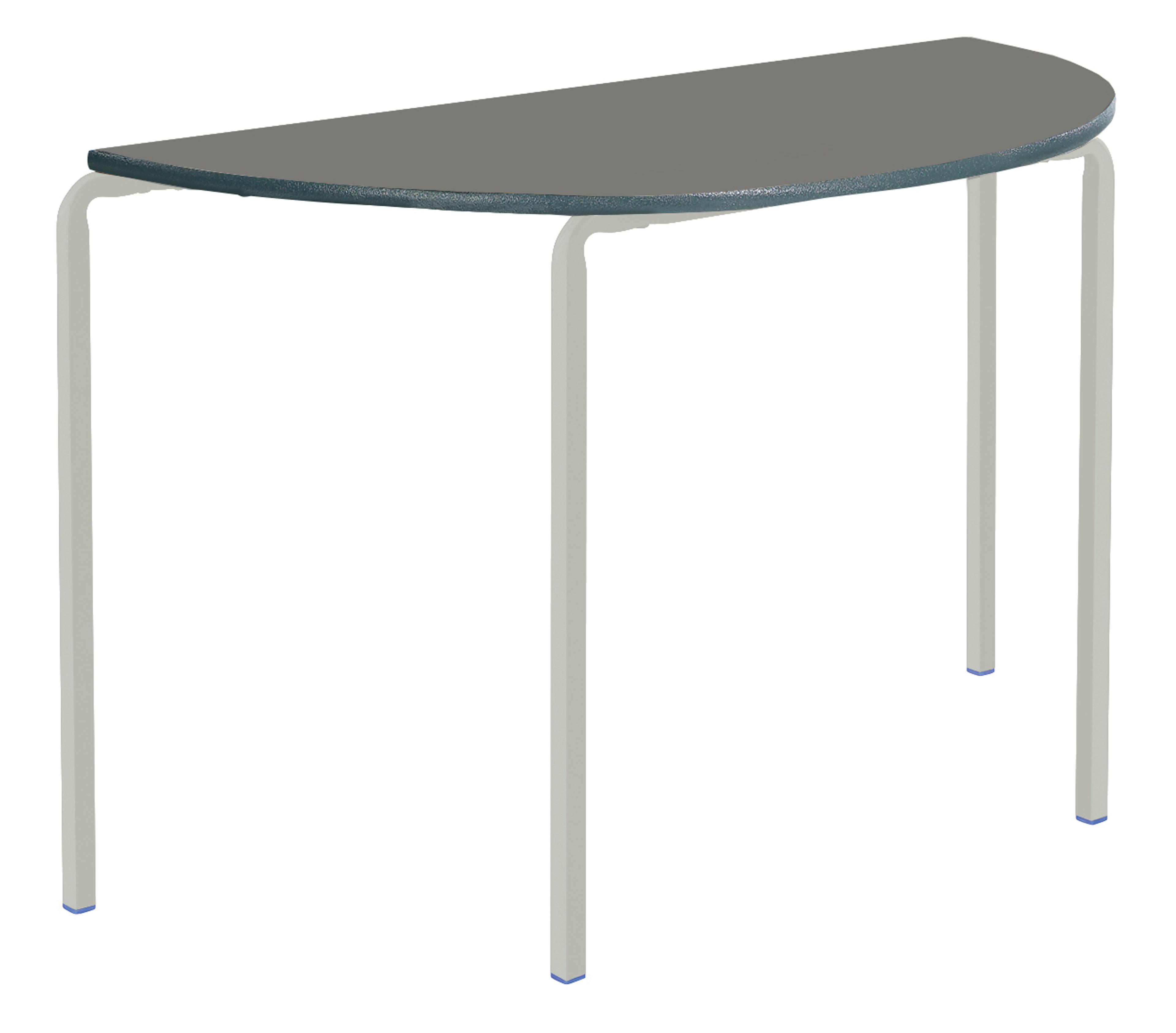 Classmates Semi-Circular PU Edge Crushed Bent Table 11-14 Years - Slate Grey