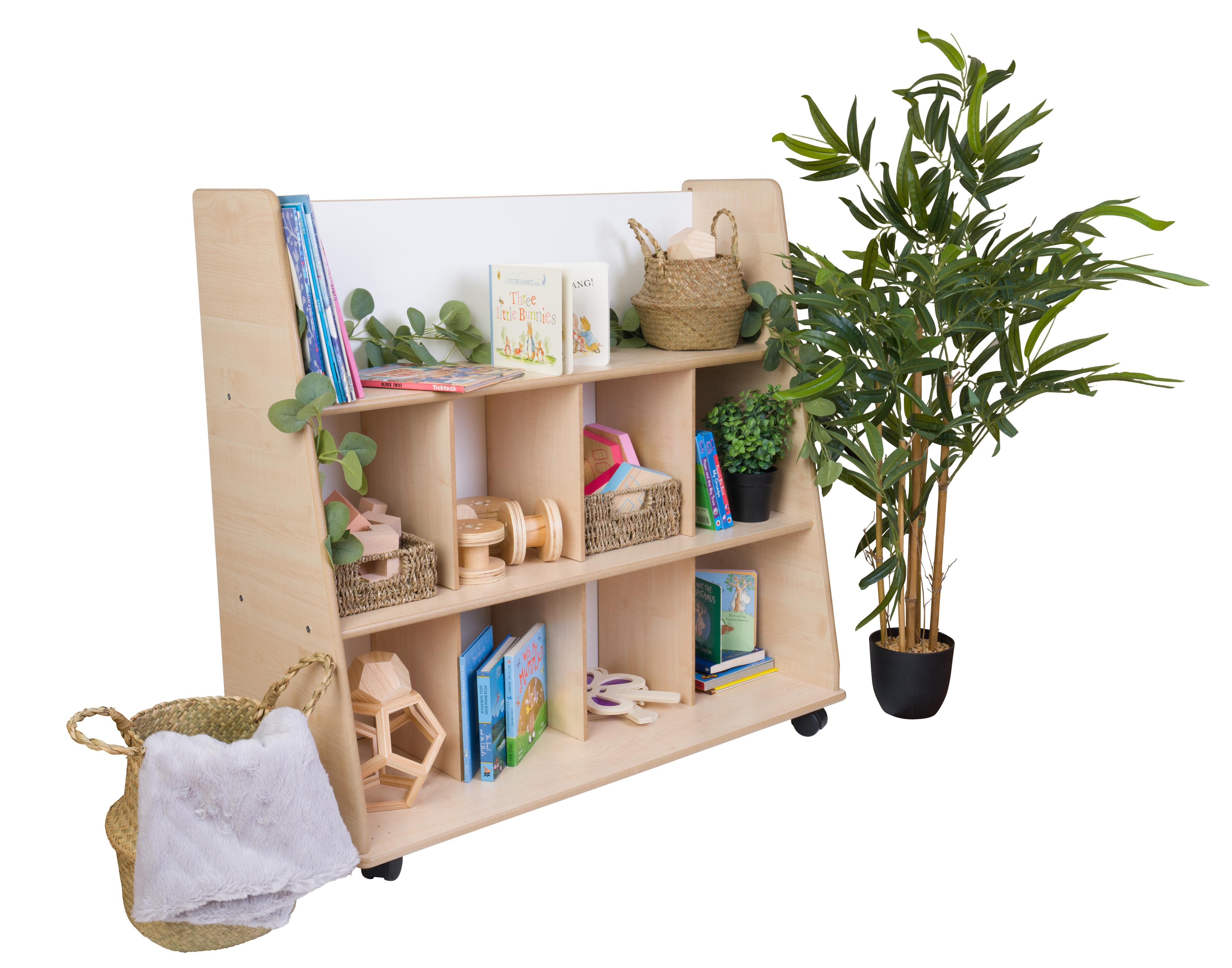 Duo bookcase with whiteboard back - Maple 