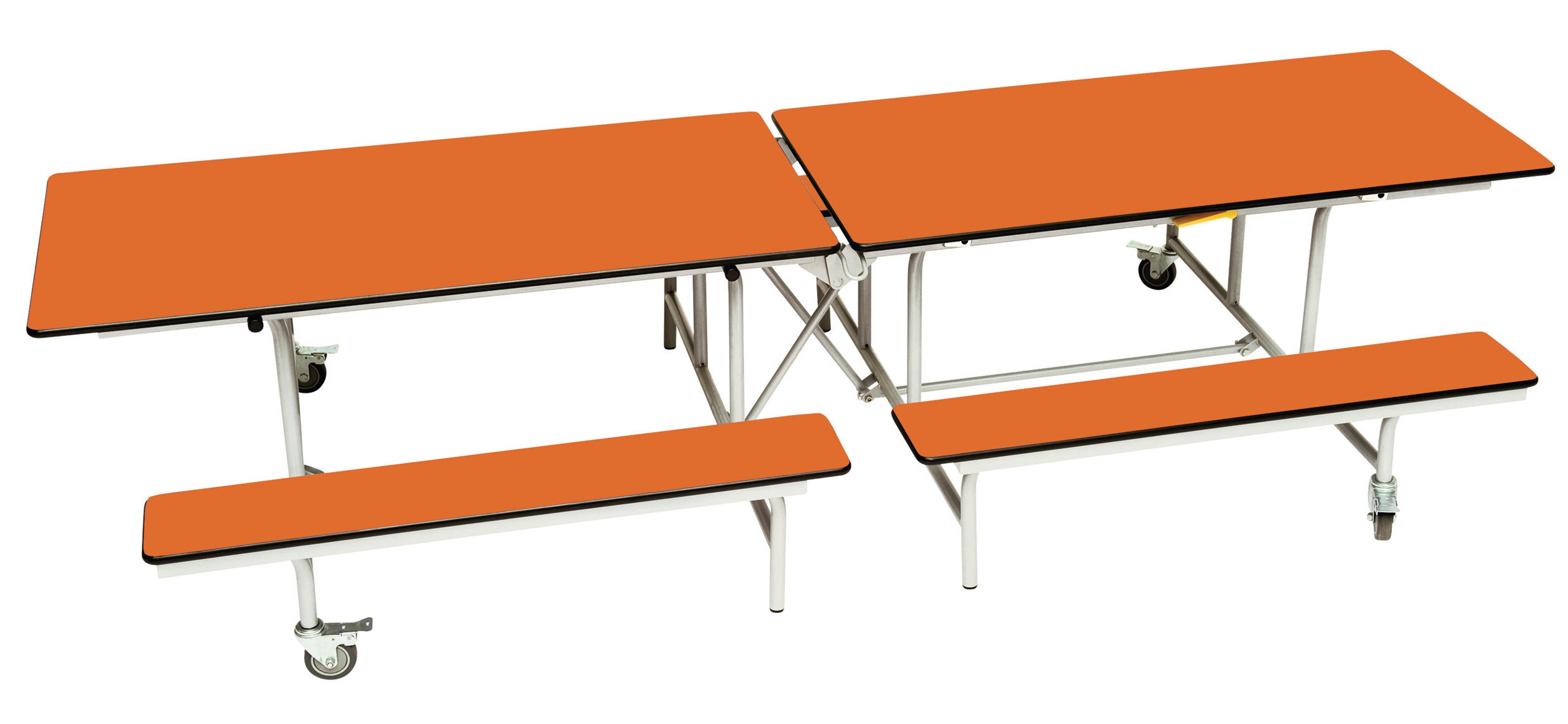 Mobile Folding Bench Unit - 8-11 Years - Orange