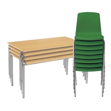 Findel Everyday 4 Tables and 8 Chairs Pack