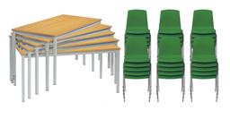 Findel Everyday 15 Tables & 30 Chairs Packs - 8-11 Years - Green