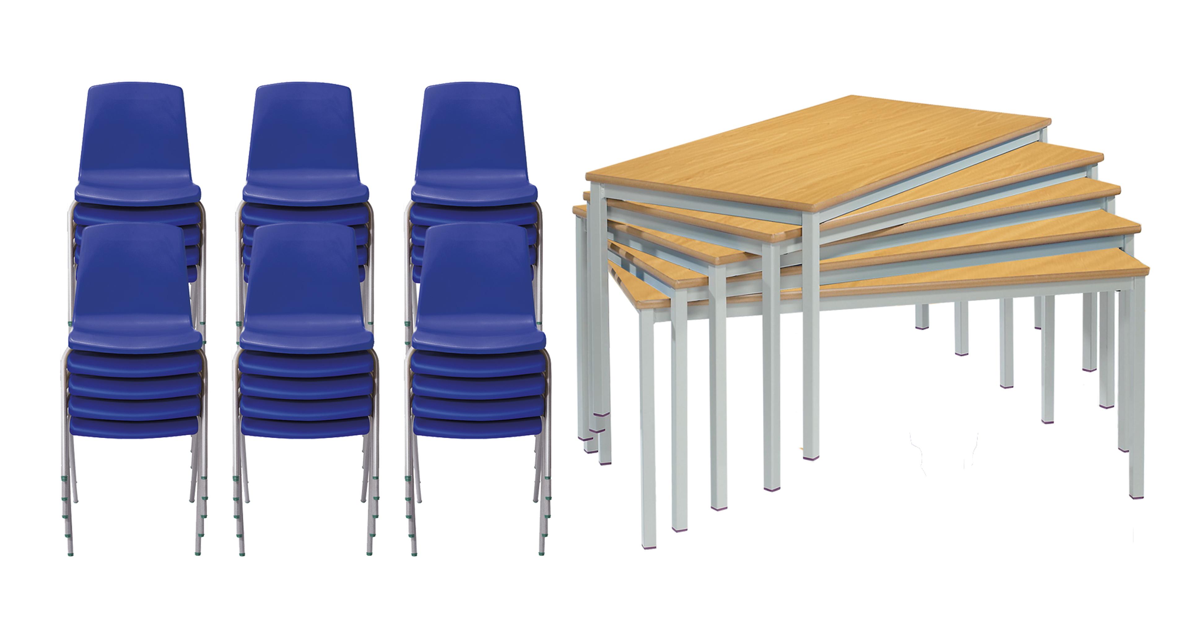 Findel Everyday 15 Tables & 30 Chairs Packs - 8-11 Years - Blue