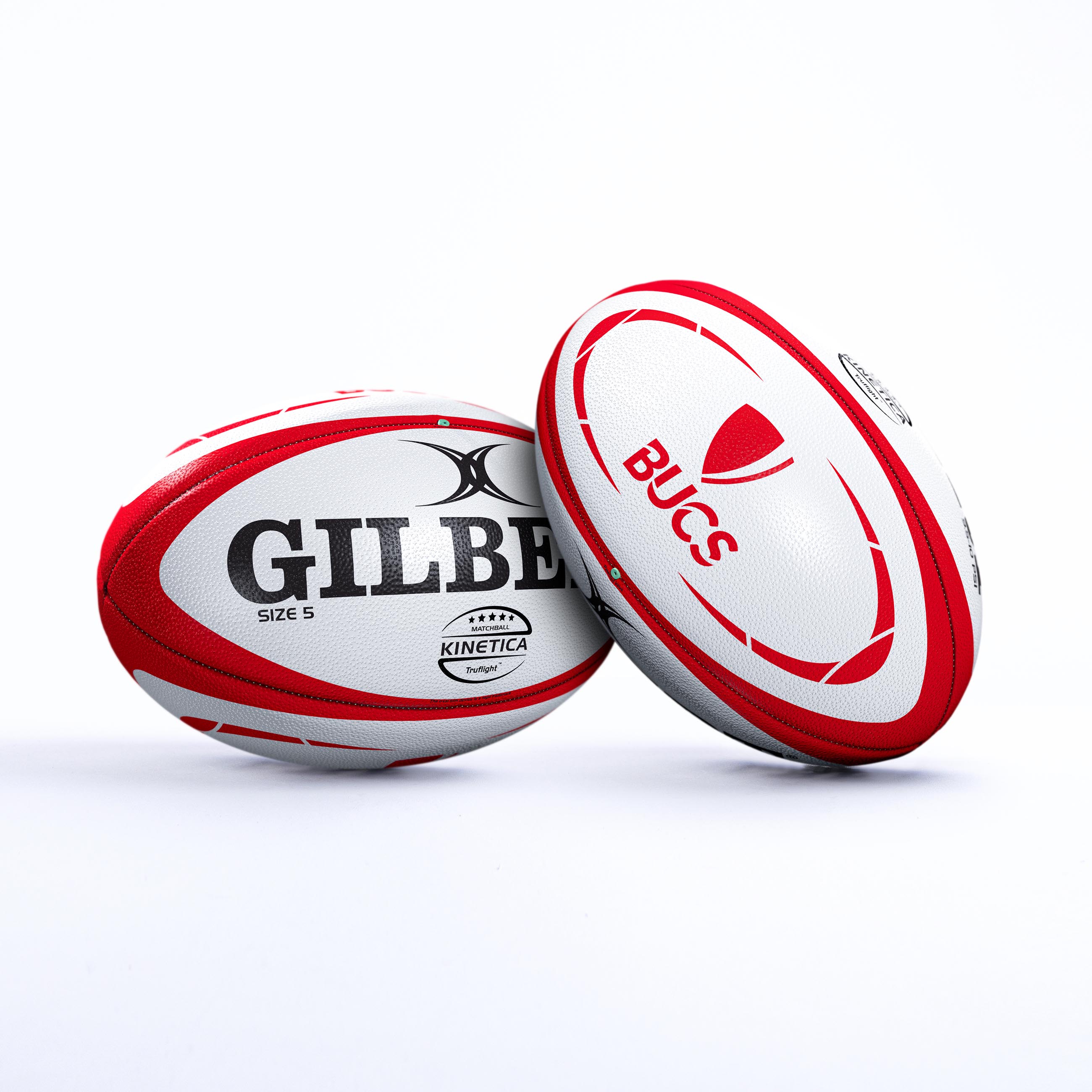Gilbert G-TR4000 Training Rugby Ball - White/Red - Size 4