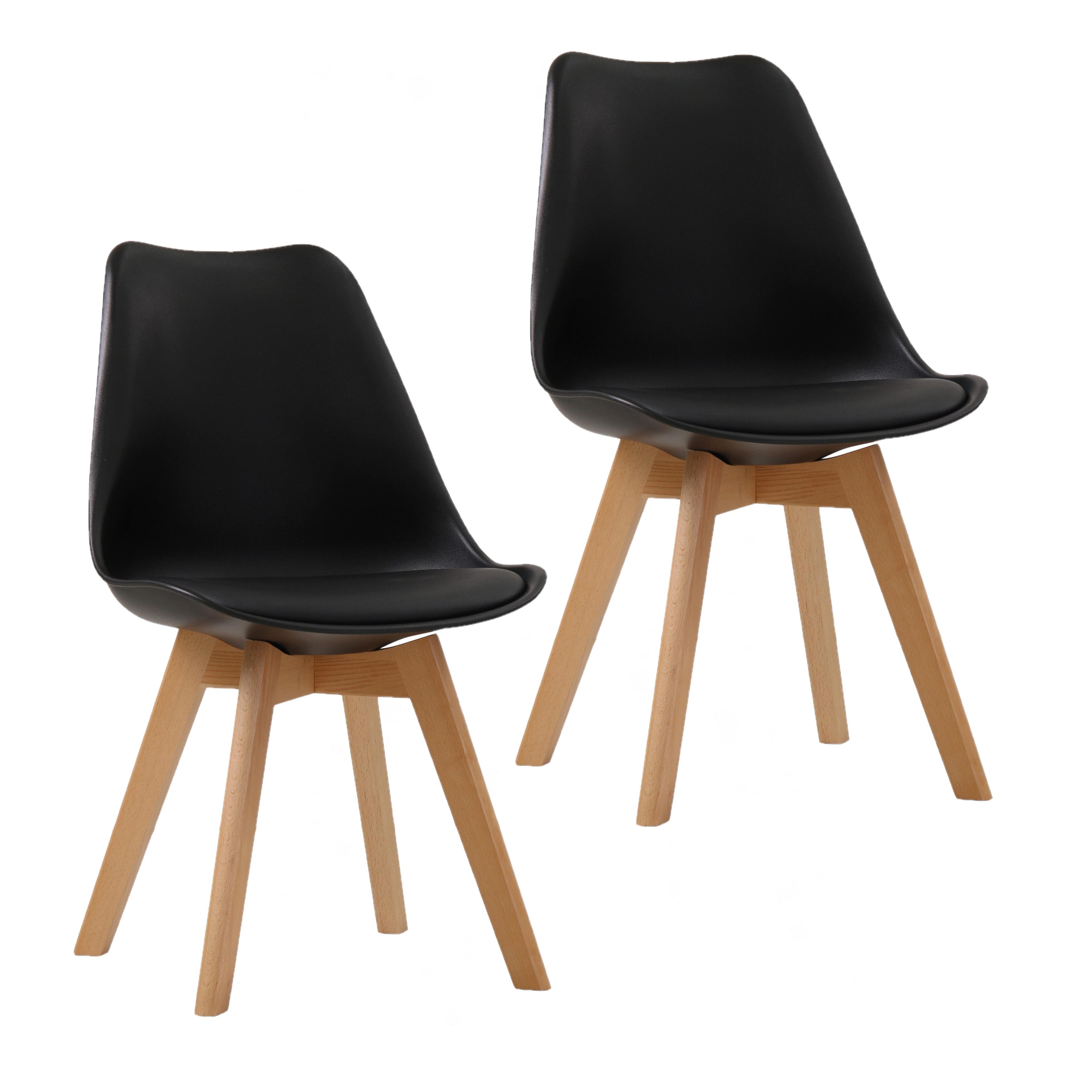 Louvre Chairs - Pack of 2 - Black